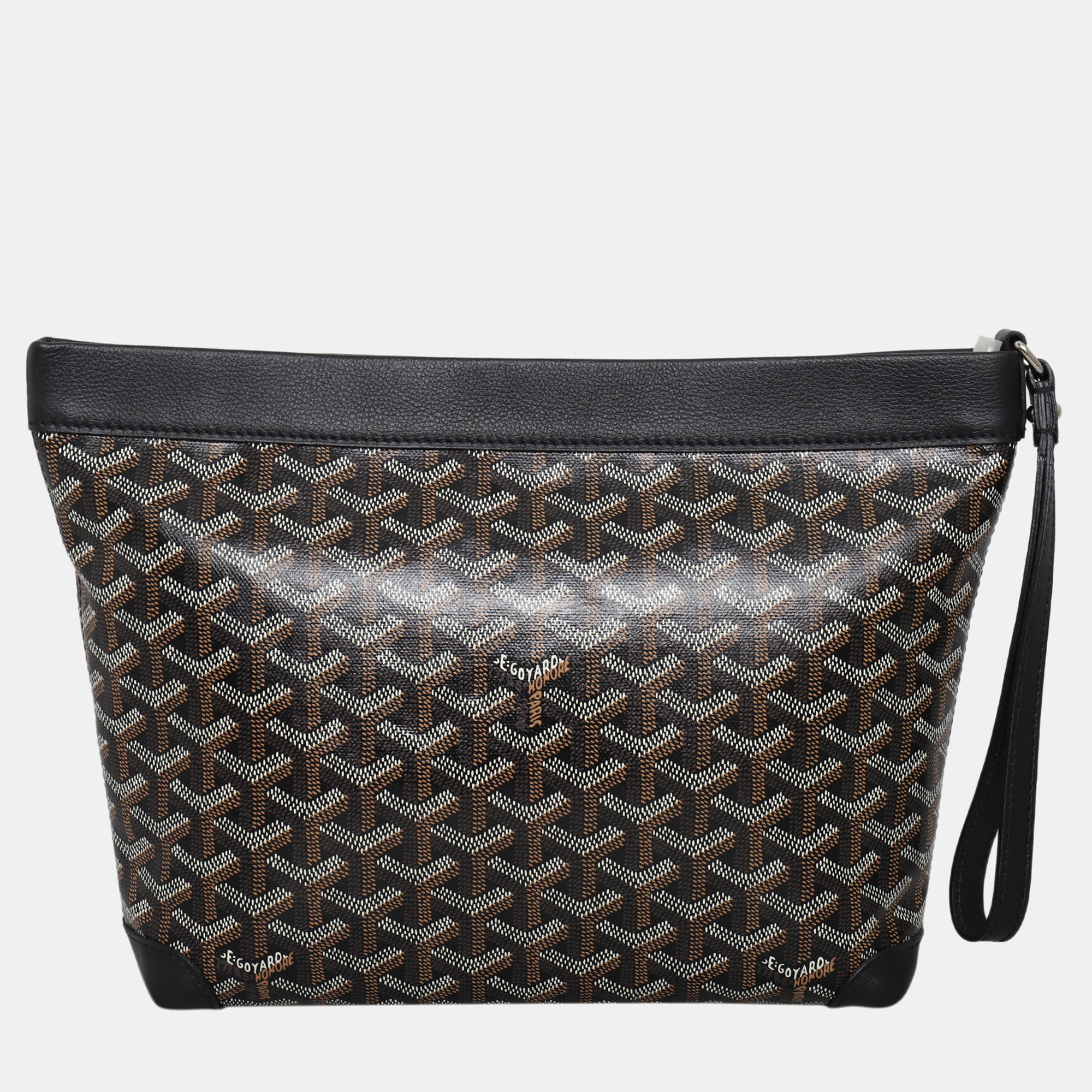 

Goyard Black/Brown Coated Canvas Conti Pouch