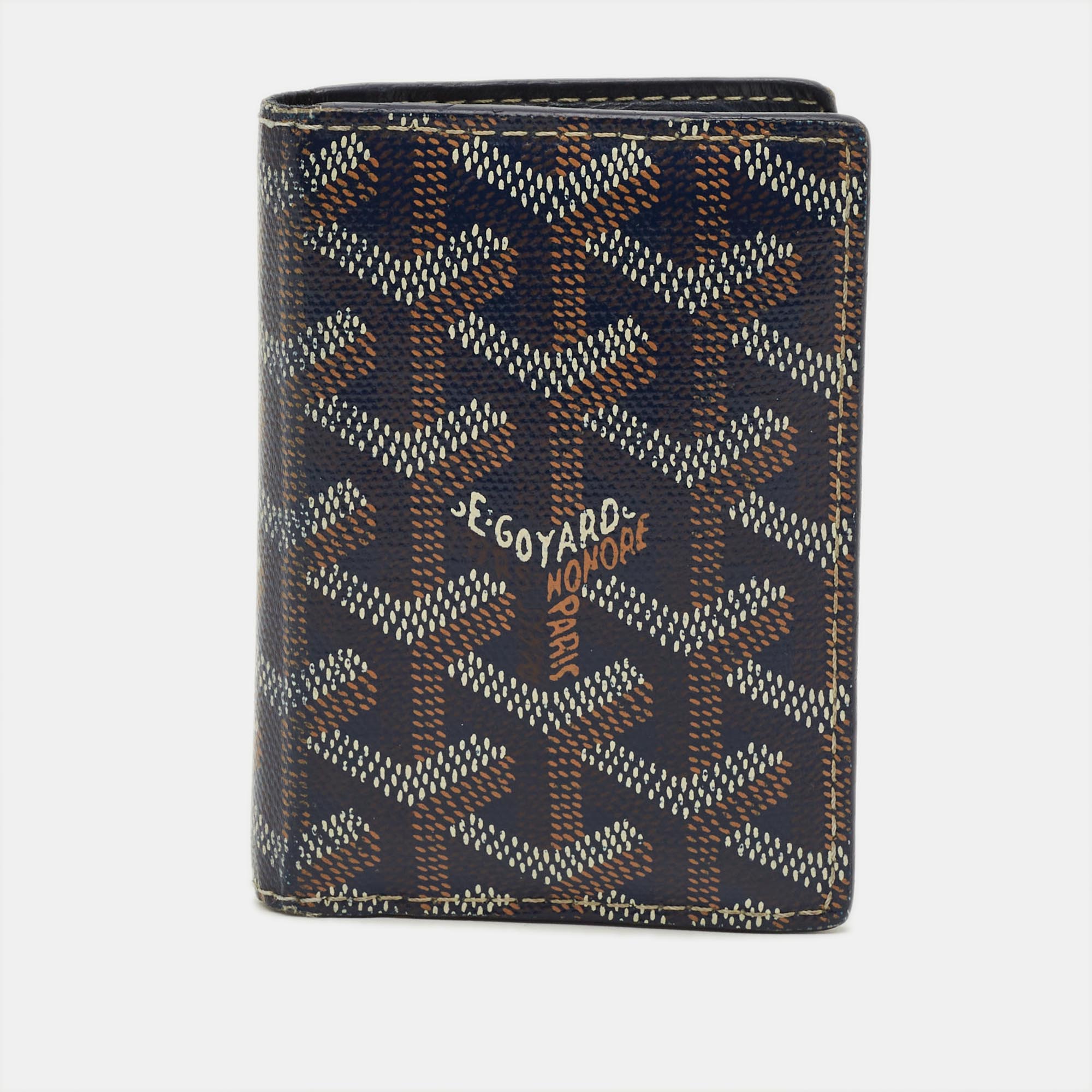 

Goyard Saint Marc Navy Blue Goyardine Coated Canvas Card Holder
