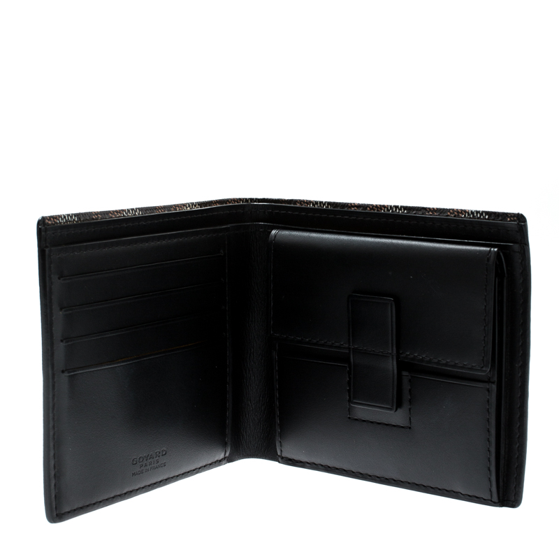 GOYARD Goyardine Bi-Fold Victoire PM Wallet Black 1246581