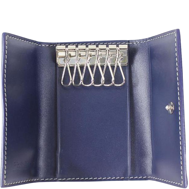 

Goyard Navy Blue Coated Canvas Leather 6 Series Key Case