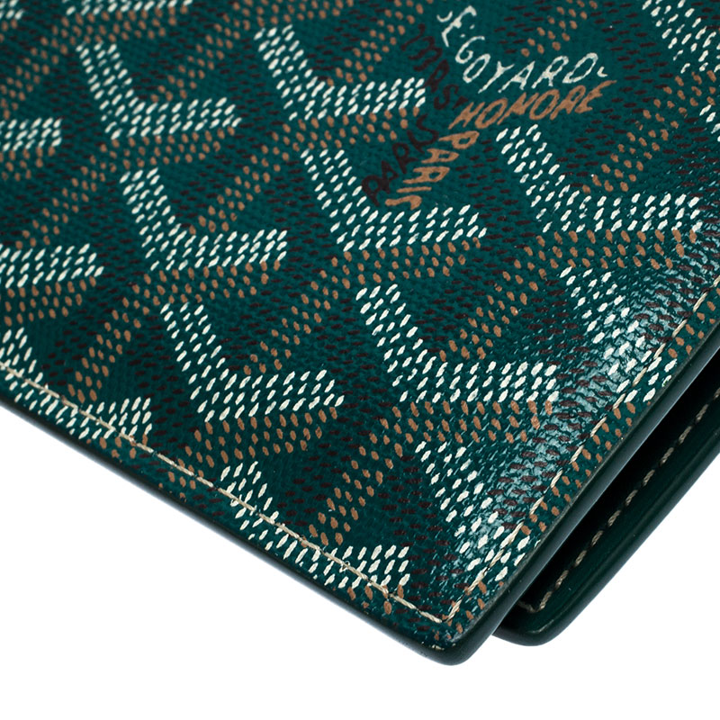 Goyard Green Coated Canvas Victoire Bifold Wallet - My Luxury Bargain Turkey