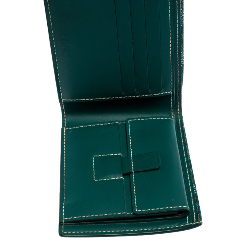 

Goyard Green Coated Canvas Victoire Bifold Wallet