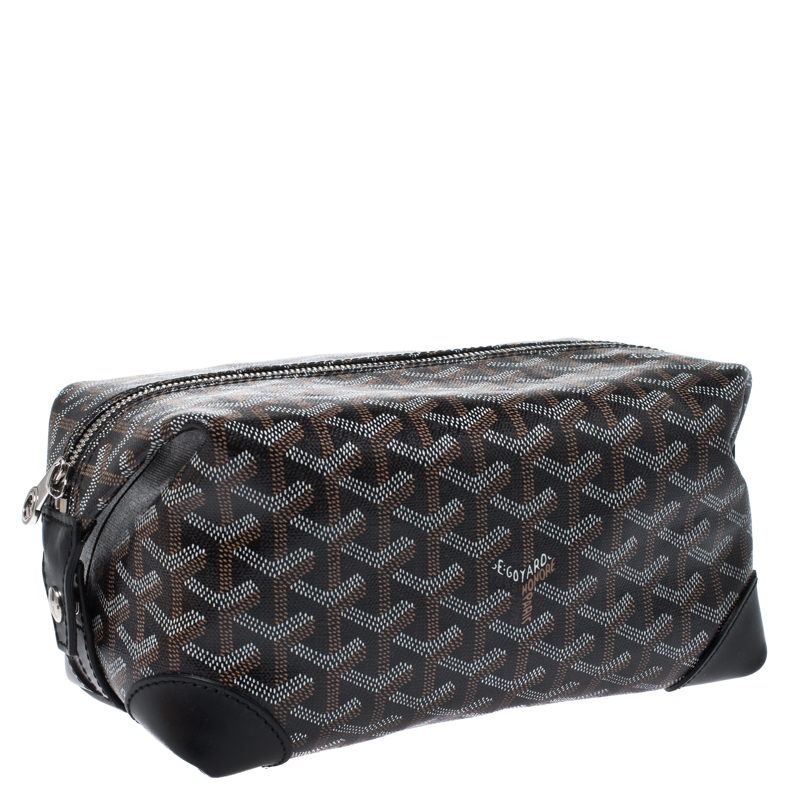 Goyard Black Goyardine Coated Canvas Boeing 25 Trousse Bag Goyard | TLC