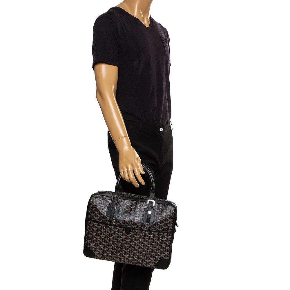 

Goyard Black Goyardine Canvas and Leather Ambassade PM Briefcase