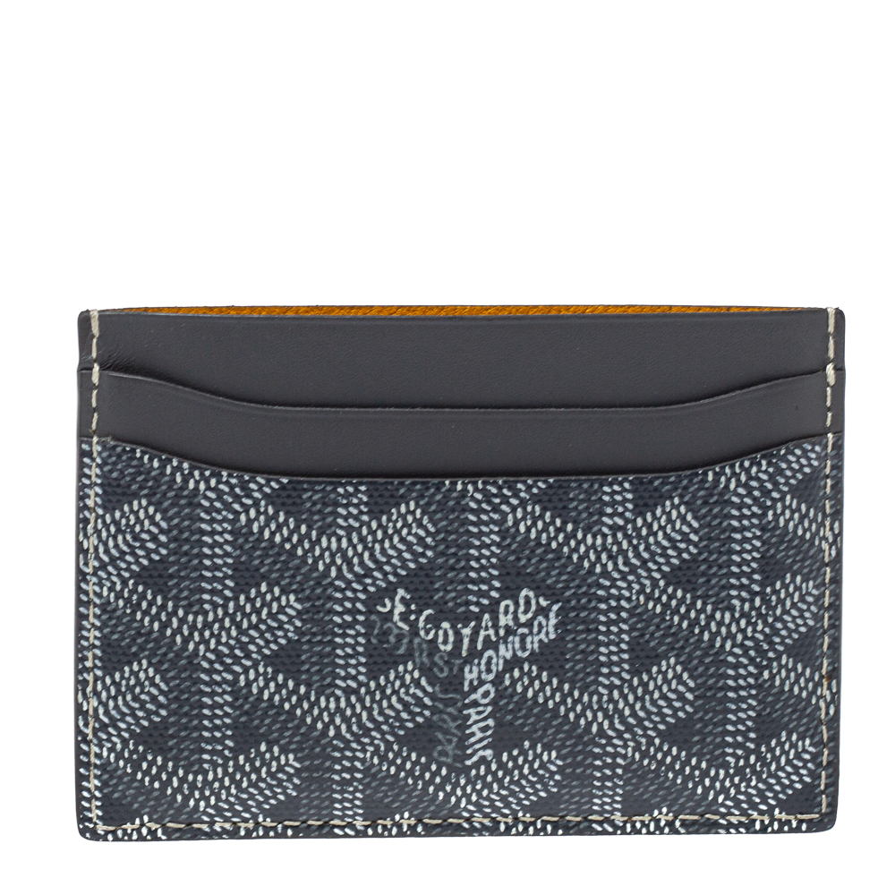 مملوكة مسبقًا حافظة بطاقات غويارد سان سولبيس كانفاس مقوى نقوش غوياردين رصاصي