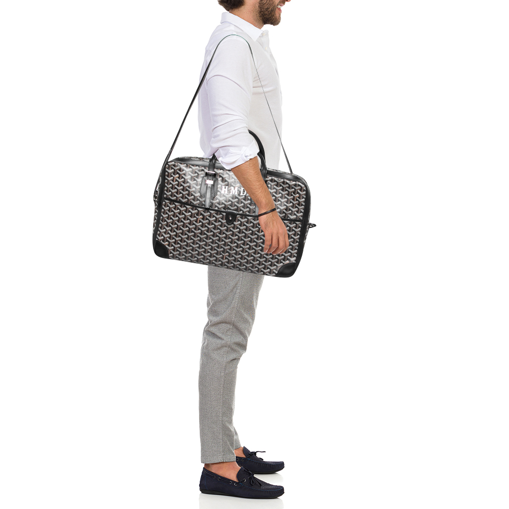 

Goyard Black Goyardine Canvas and Leather Ambassade Briefcase