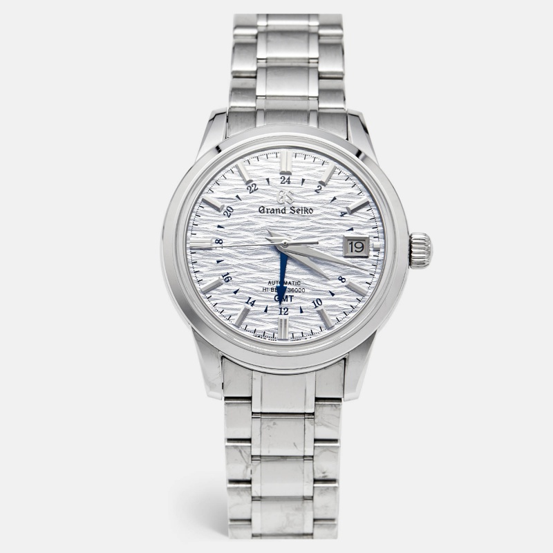 

Grand Seiko Elegance GMT Summer SBGJ249 Blue Dial Stainless Steel Men's Wristwatch, Silver