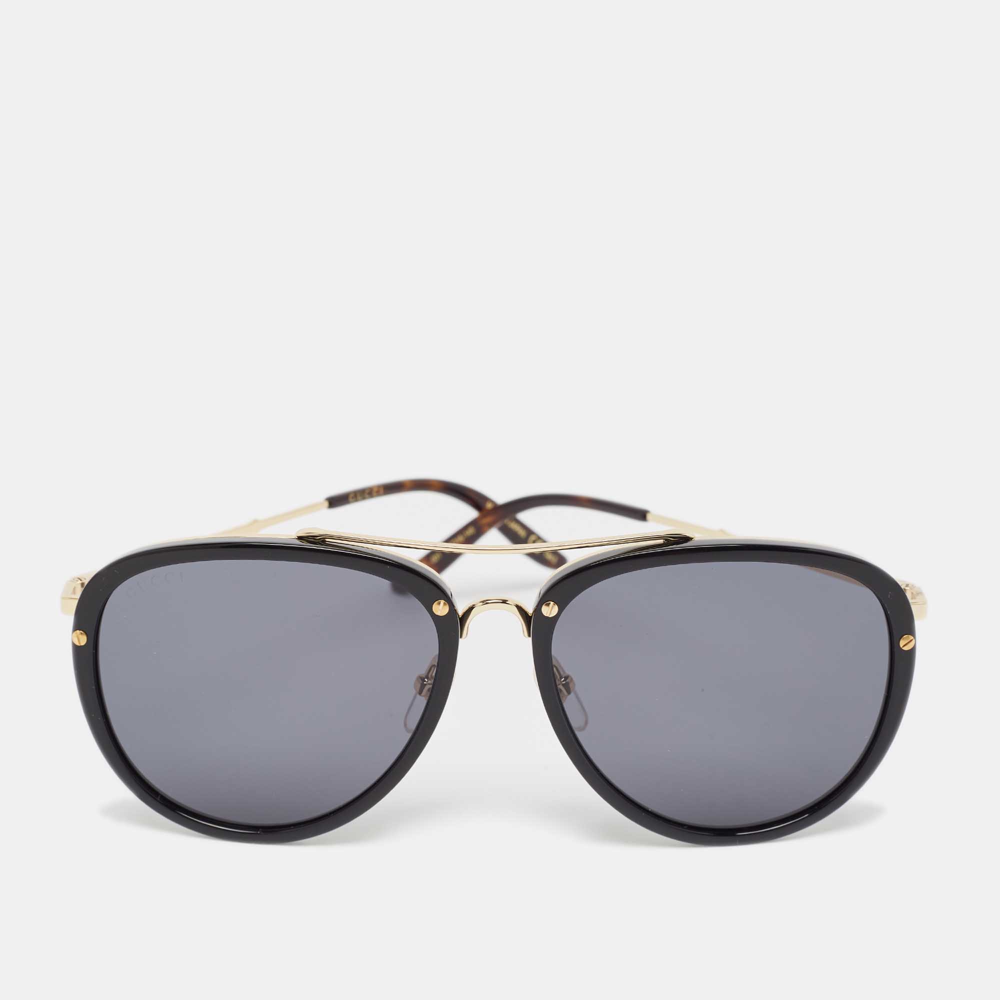 

Gucci Black/Gold GG0662S Aviator Sunglasses