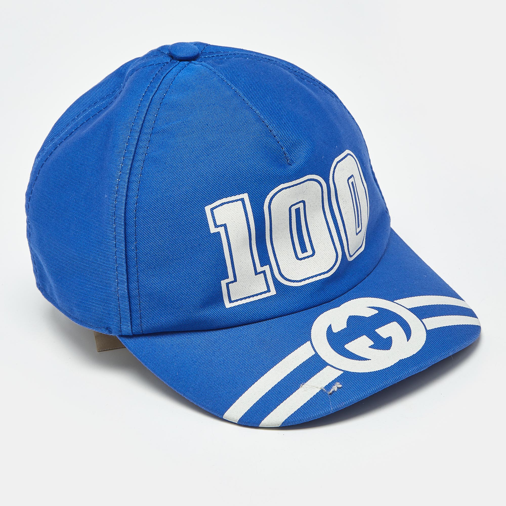 

Gucci Blue Cotton College Baseball Cap