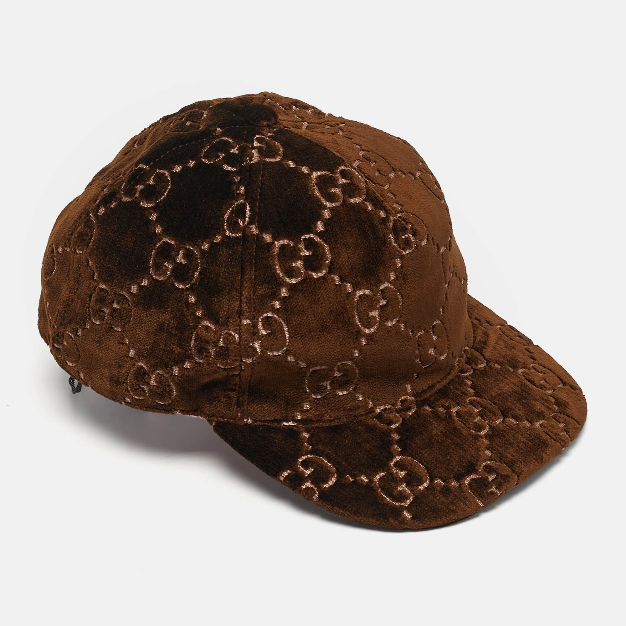 

Gucci Brown GG Velvet Baseball Cap