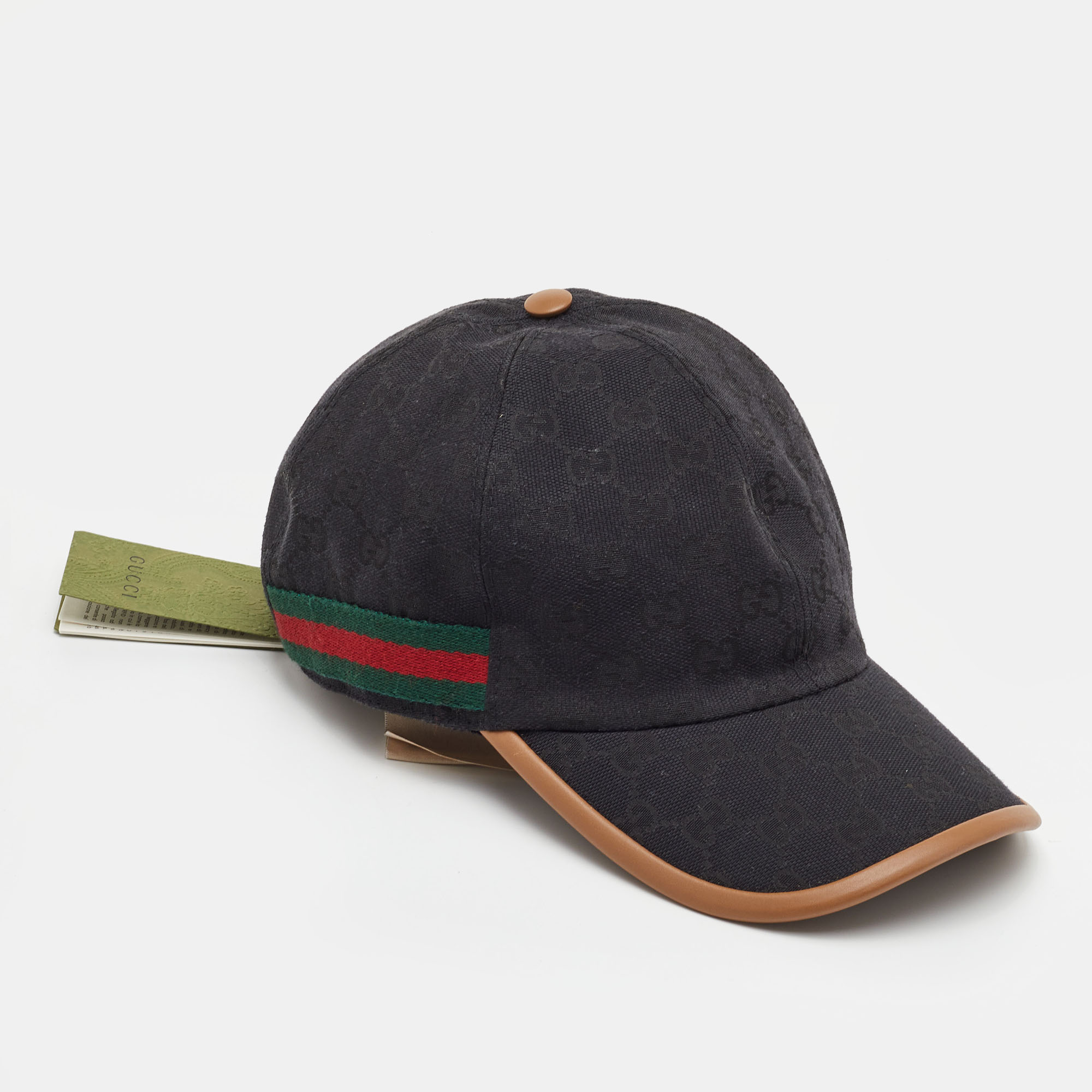 

Gucci Black GG Canvas Web Baseball Cap