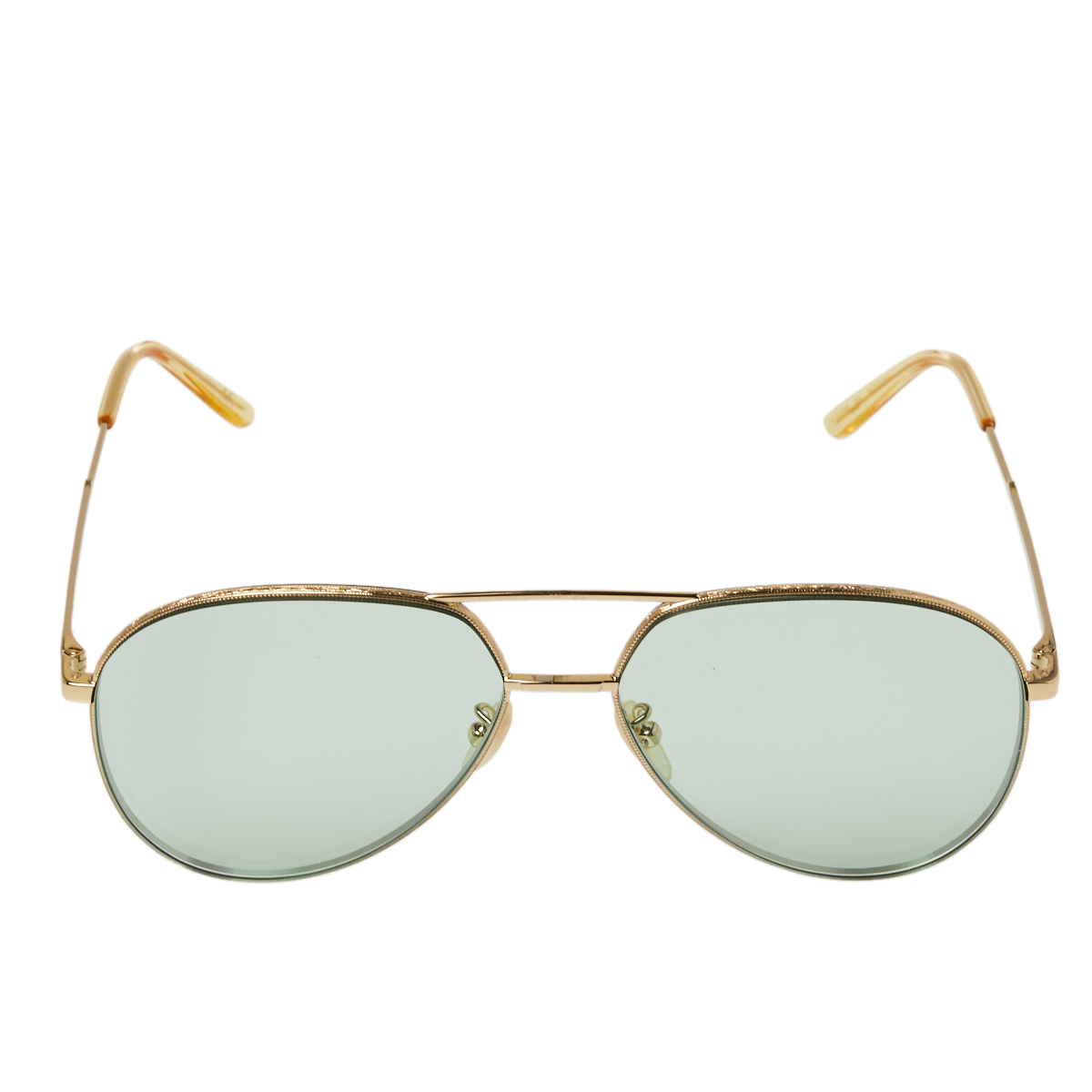 

Gucci Gold Tone/Green GG0356S Aviator Sunglasses