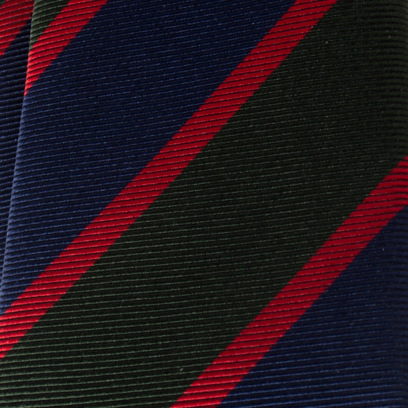 

Gucci Multicolored Striped Silk Skinny Tie, Multicolor
