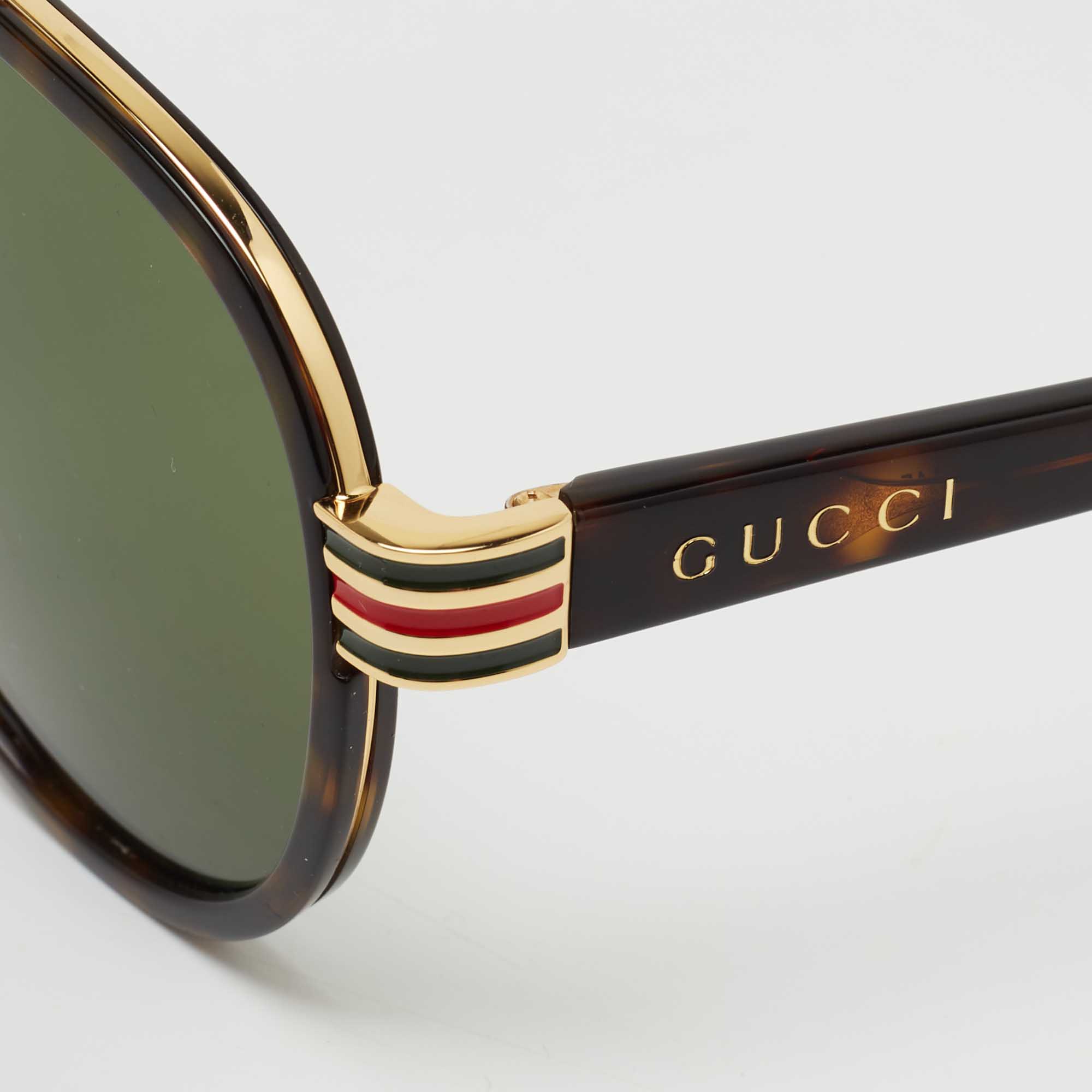 

Gucci Brown Acetate GG0447S Gradient Aviator Sunglasses