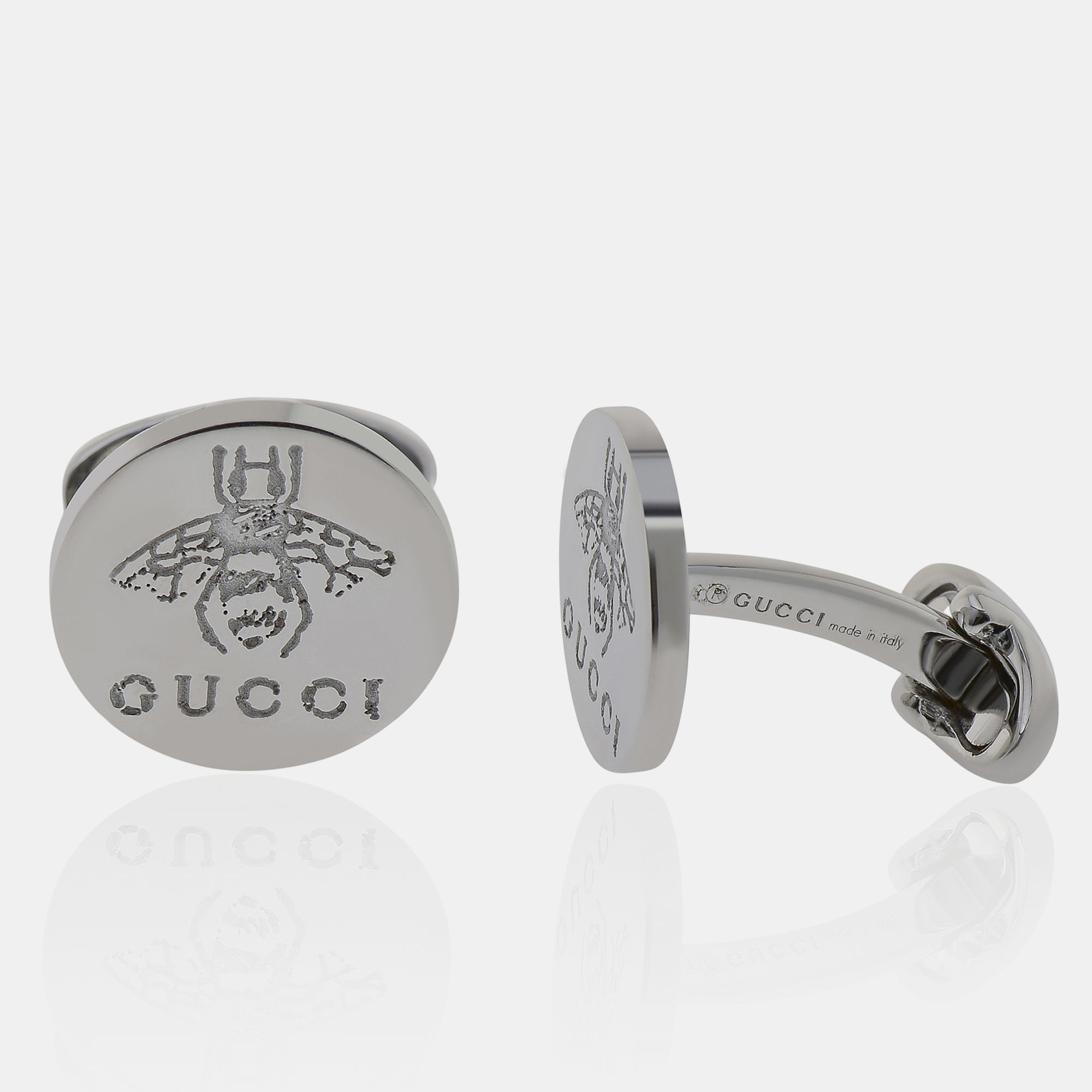 

Gucci Trademark Sterling Silver Cufflinks-1