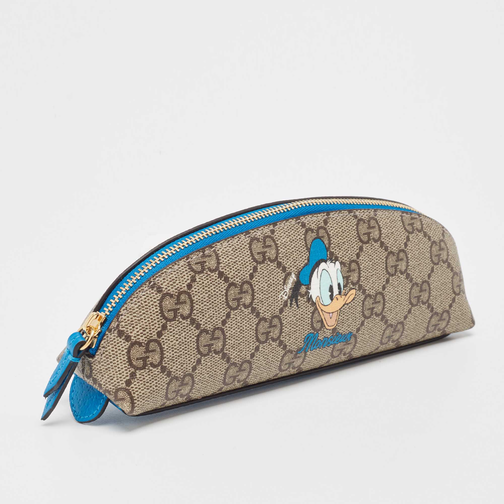 

Gucci x Disney Beige/Blue GG Supreme And Leather Pencil Case