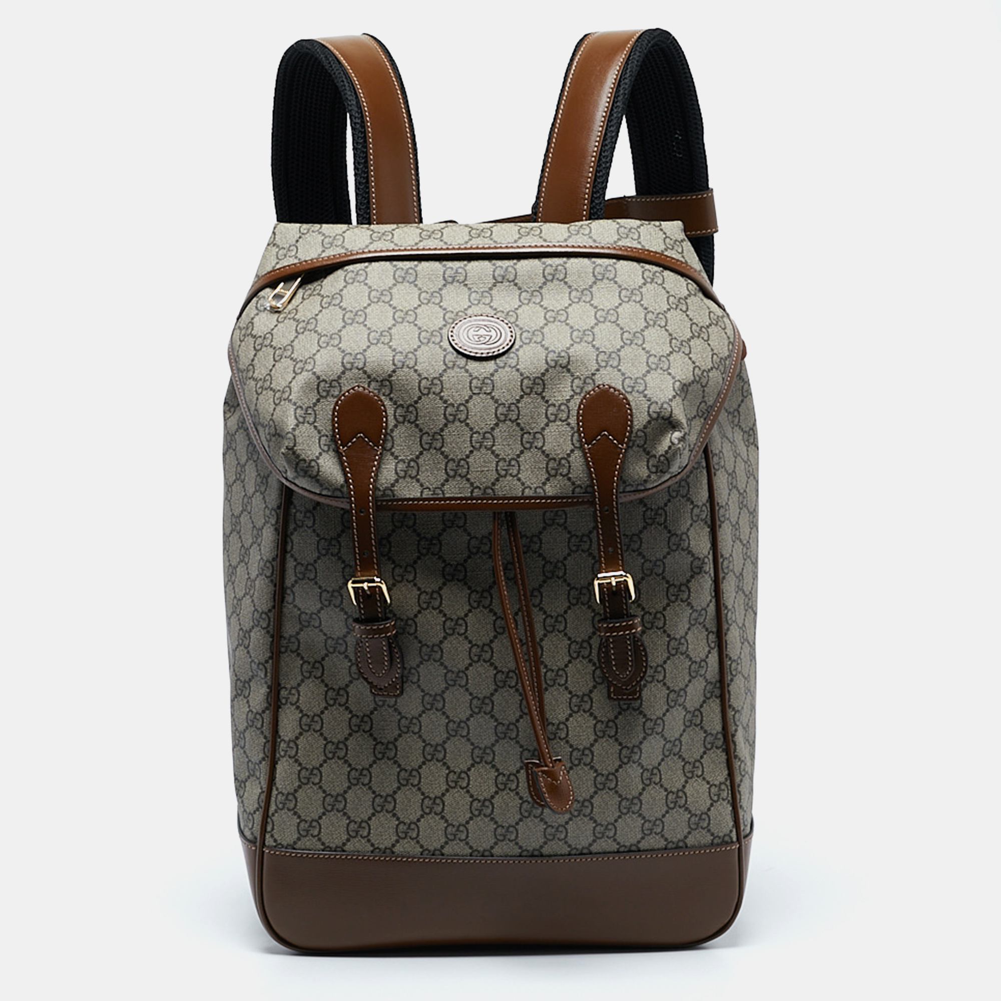 

Gucci Brown/Beige GG Supreme Canvas  Interlocking G Backpack