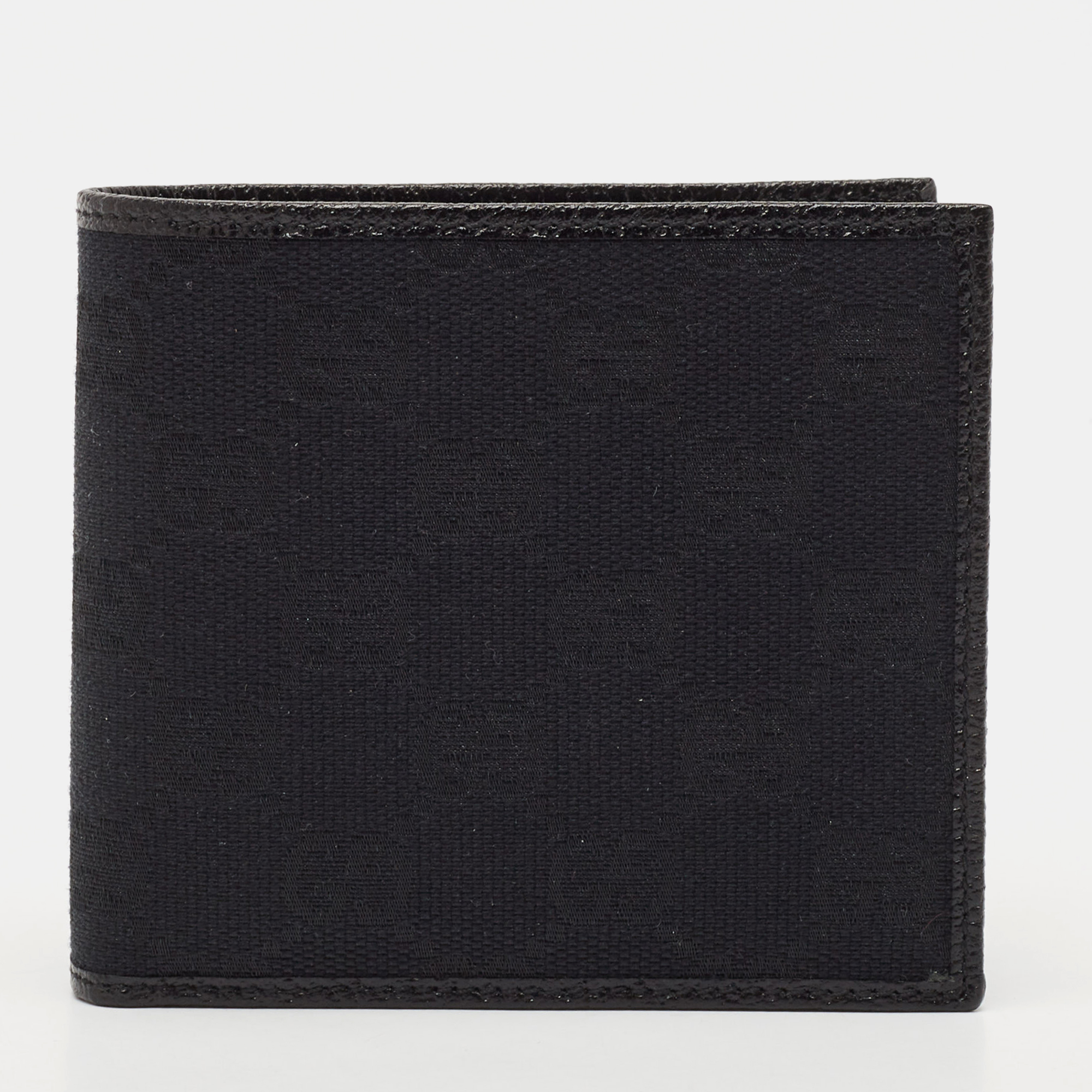 

Gucci Black GG Canvas and Leather Bifold Wallet