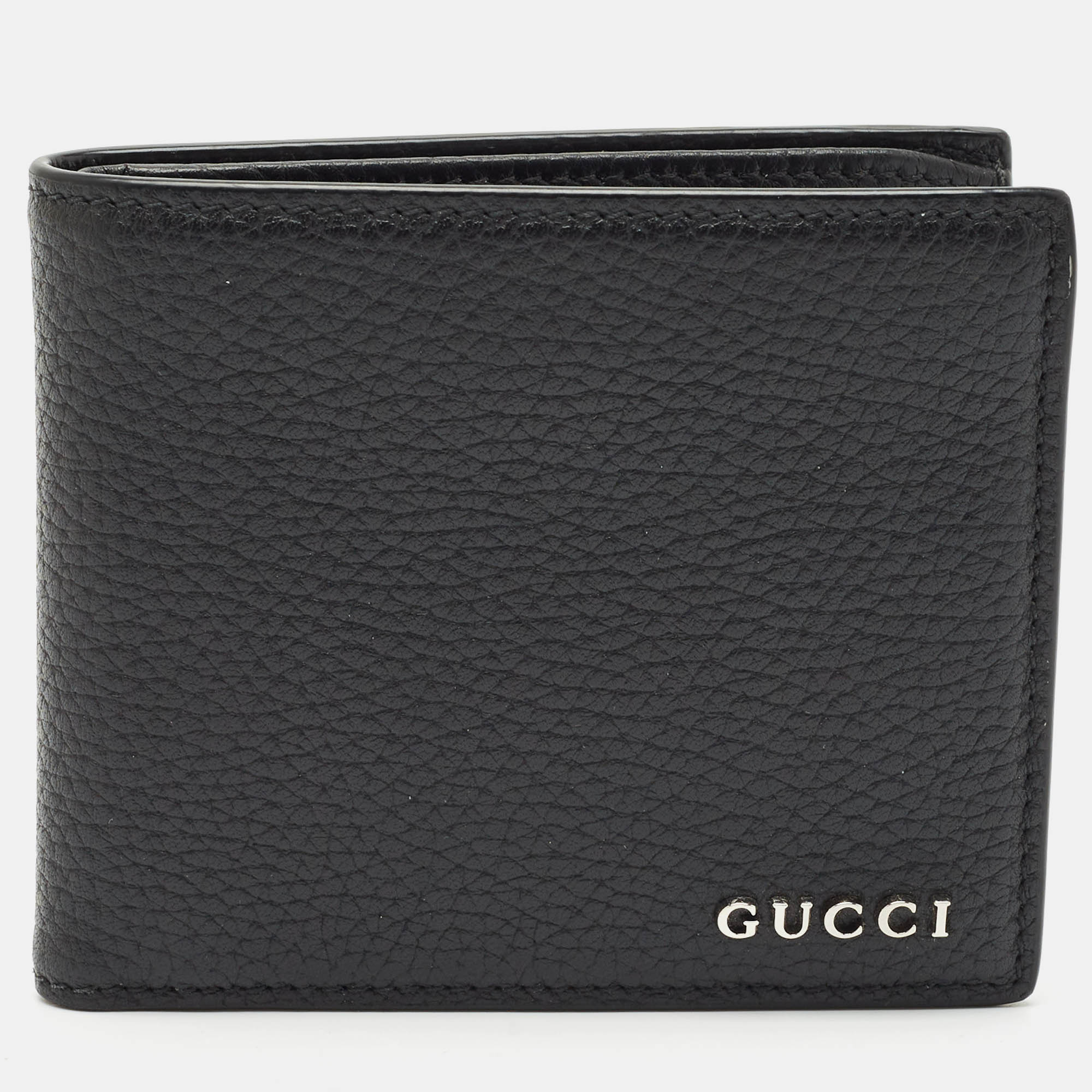 

Gucci Black Leather Logo Bifold Wallet