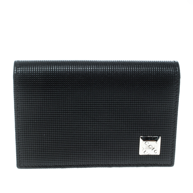 Gucci Black Textured Leather Card Case