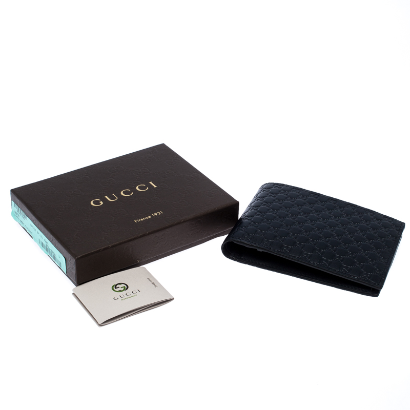 Blue Gucci Guccissima Bifold Wallet – Designer Revival