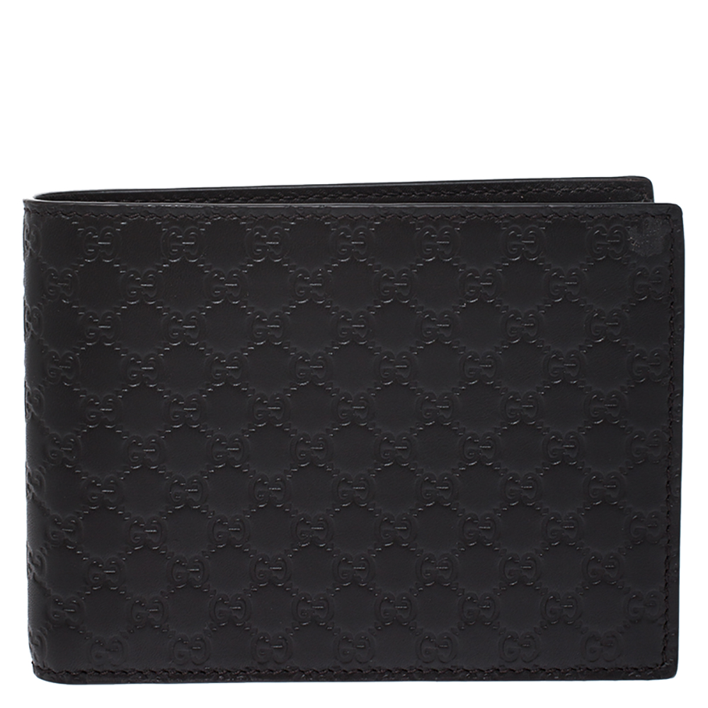 Gucci Dark Brown Micro Guccissima Leather Bifold Wallet Gucci | TLC