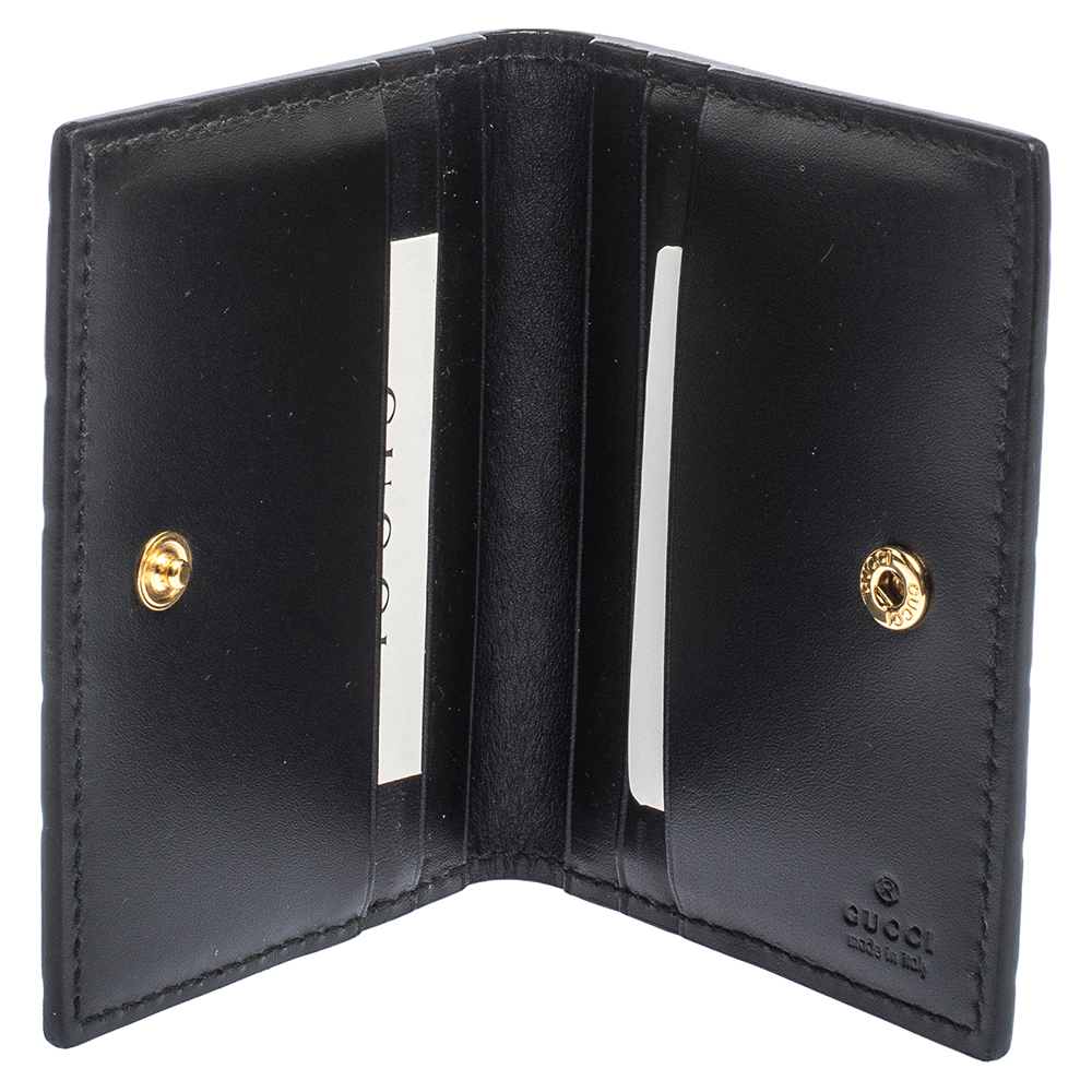 

Gucci Black Guccissima Leather Bifold Card Holder