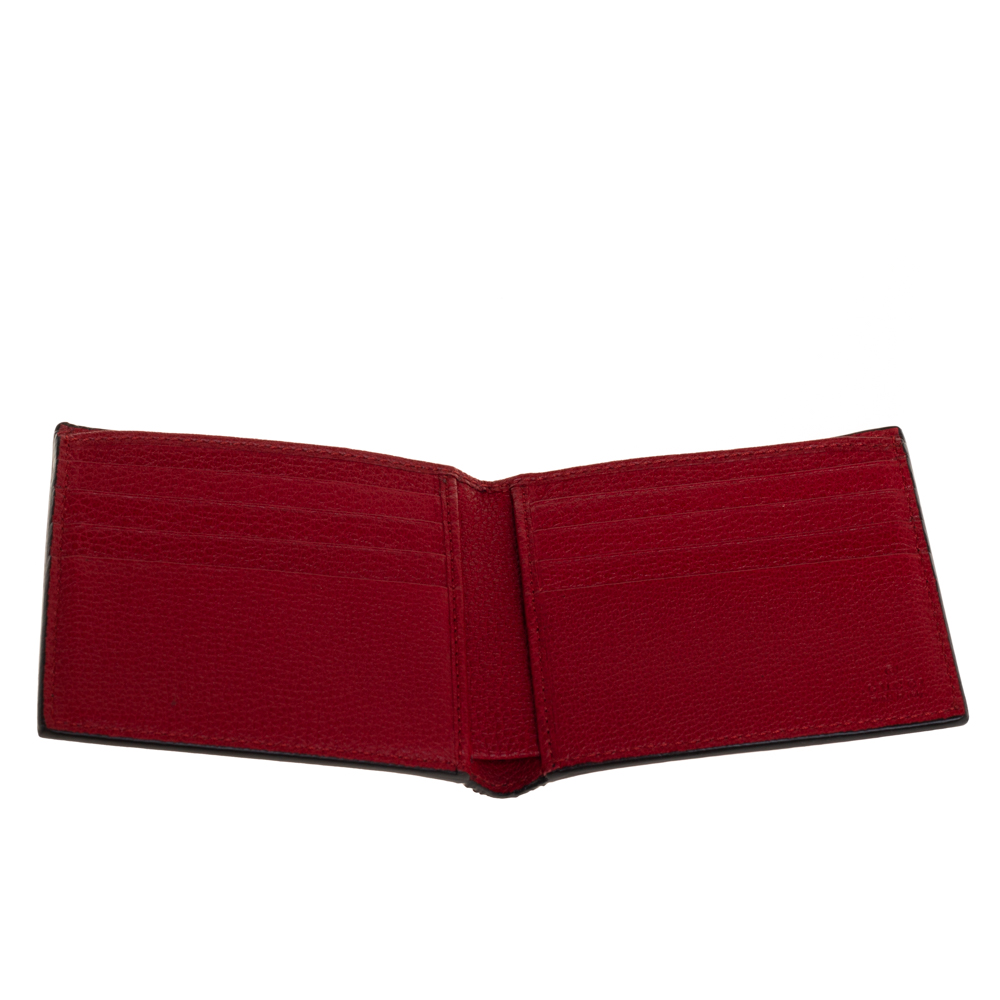 

Gucci Red Leather Logo Bifold Wallet