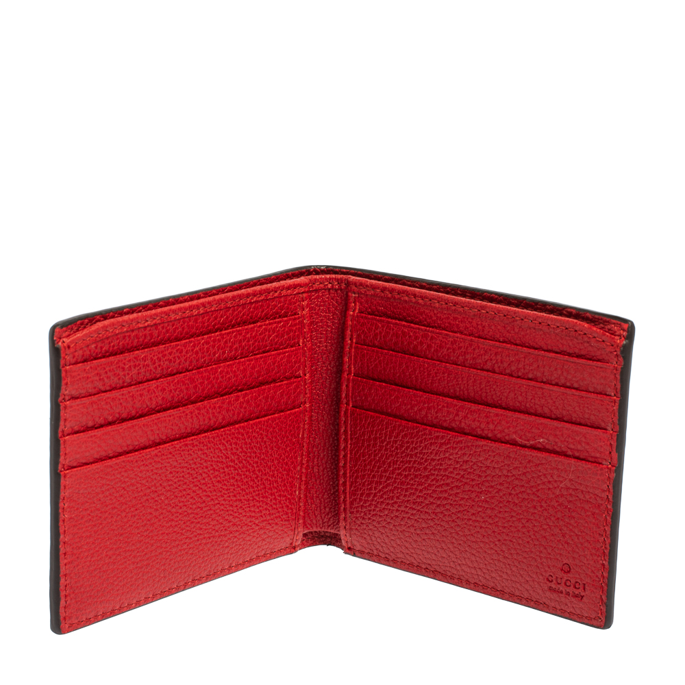 

Gucci Red Leather Logo Bifold Wallet