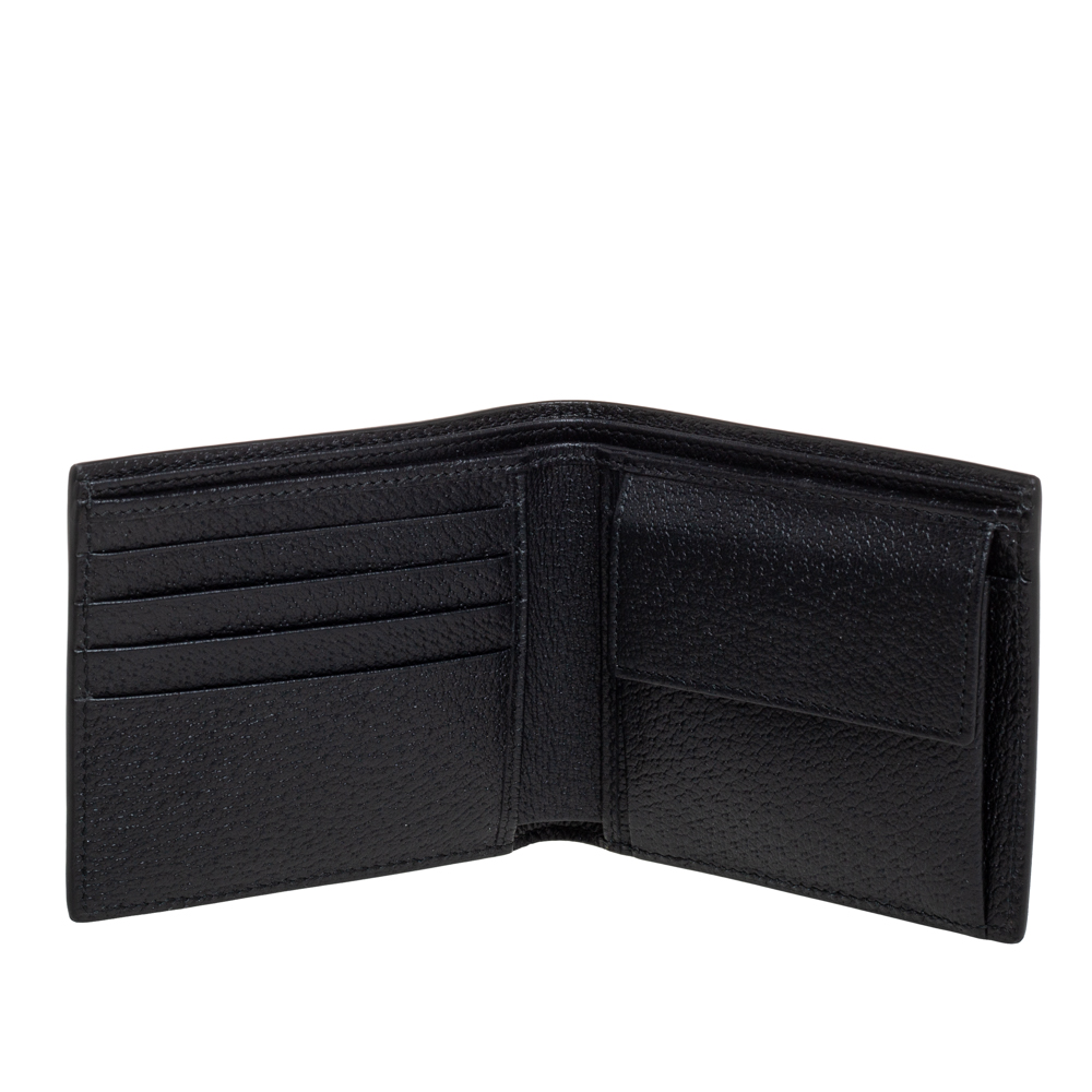 

Gucci Black Leather Web Bifold Wallet