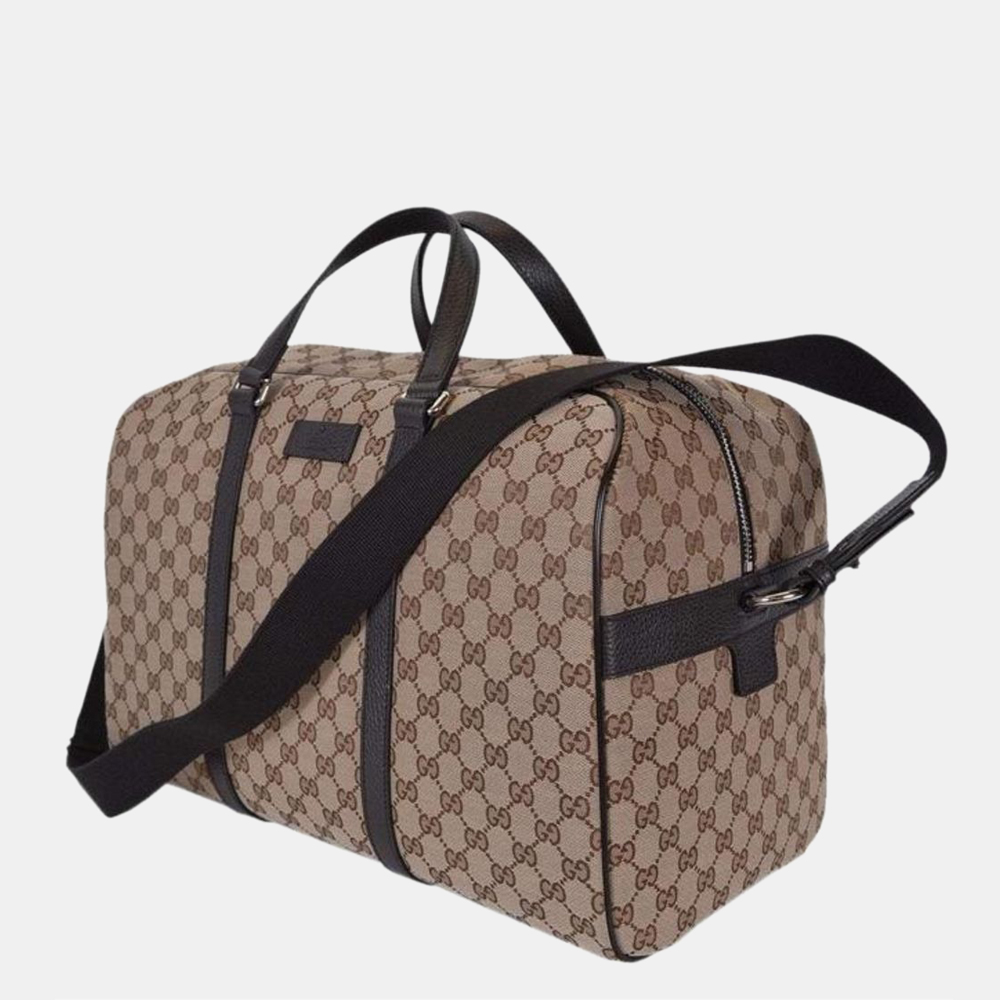 

Gucci Brown/ Beige GG Canvas Weekend Travel Bag