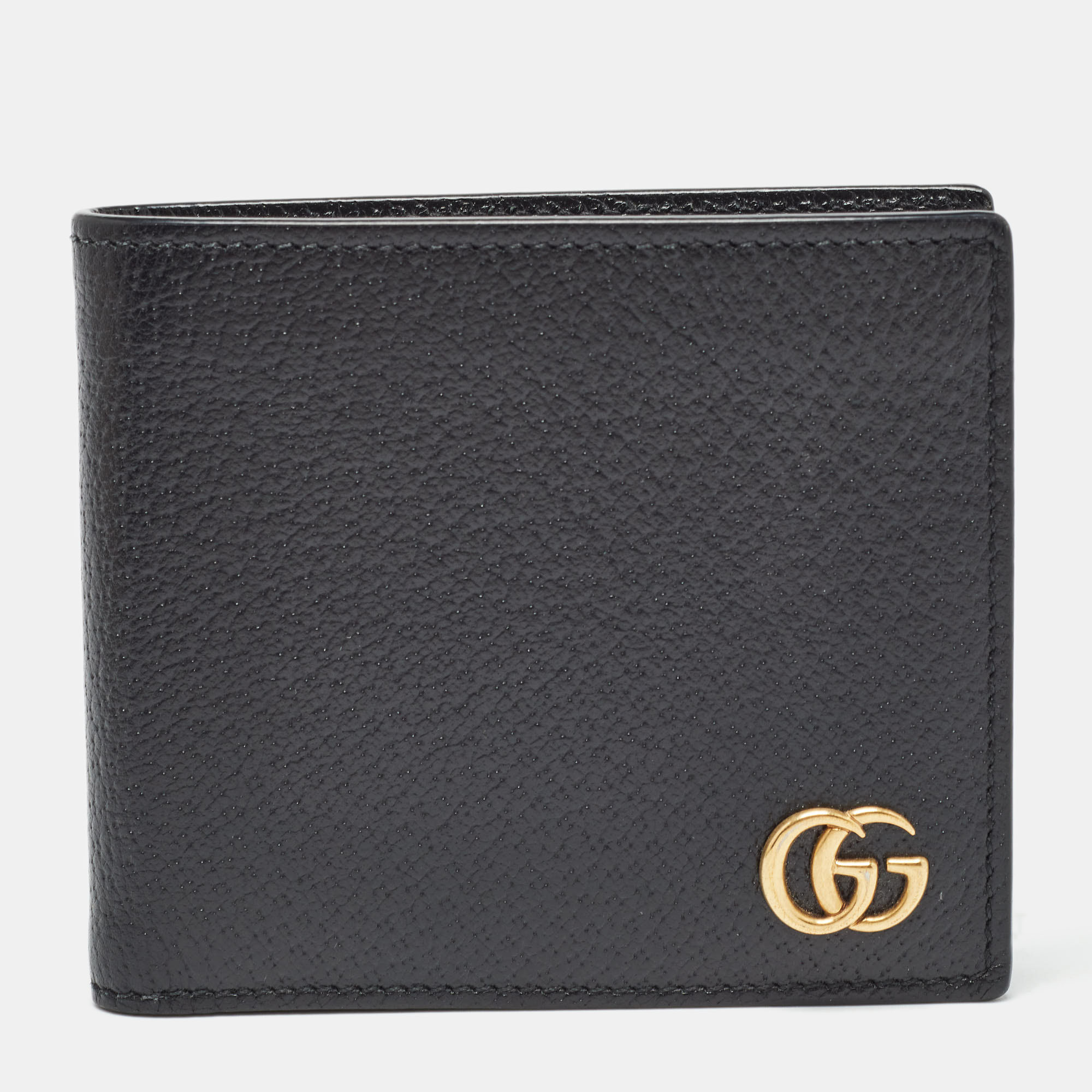

Gucci Black Leather GG Marmont Bifold Wallet