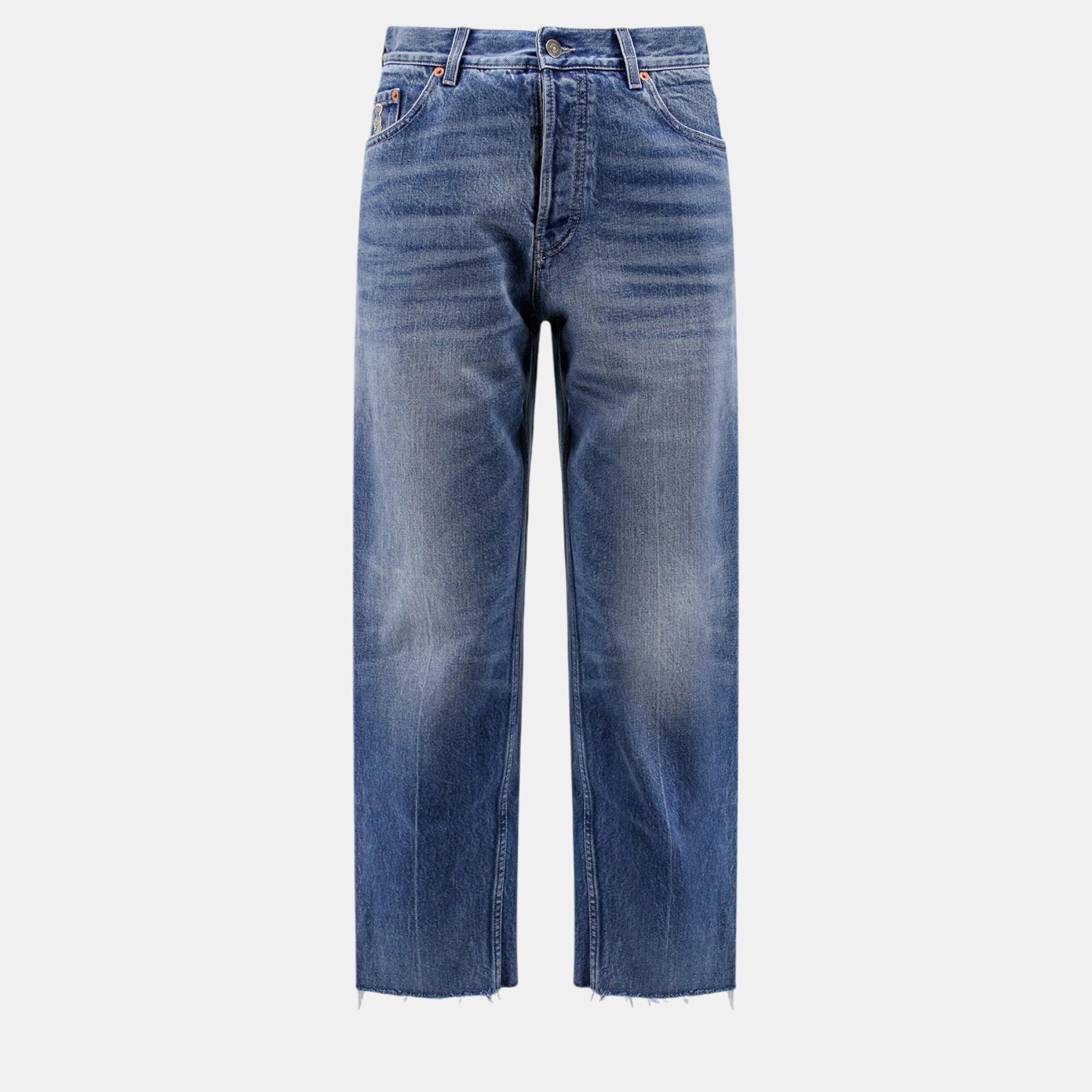 

Gucci Blue Carrot Fit Cotton Jeans IT 31