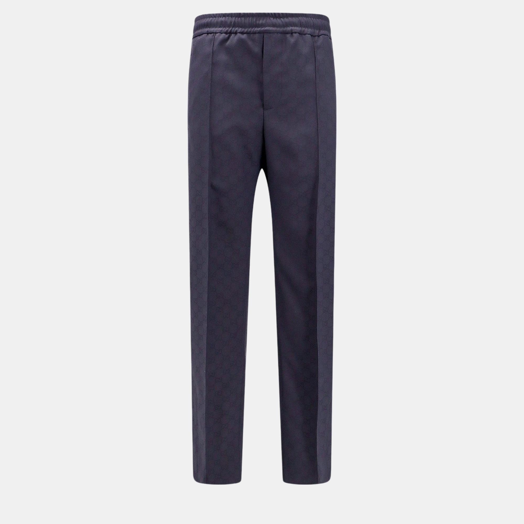 

Gucci Blue GG Fabric Trouser Pants IT 50