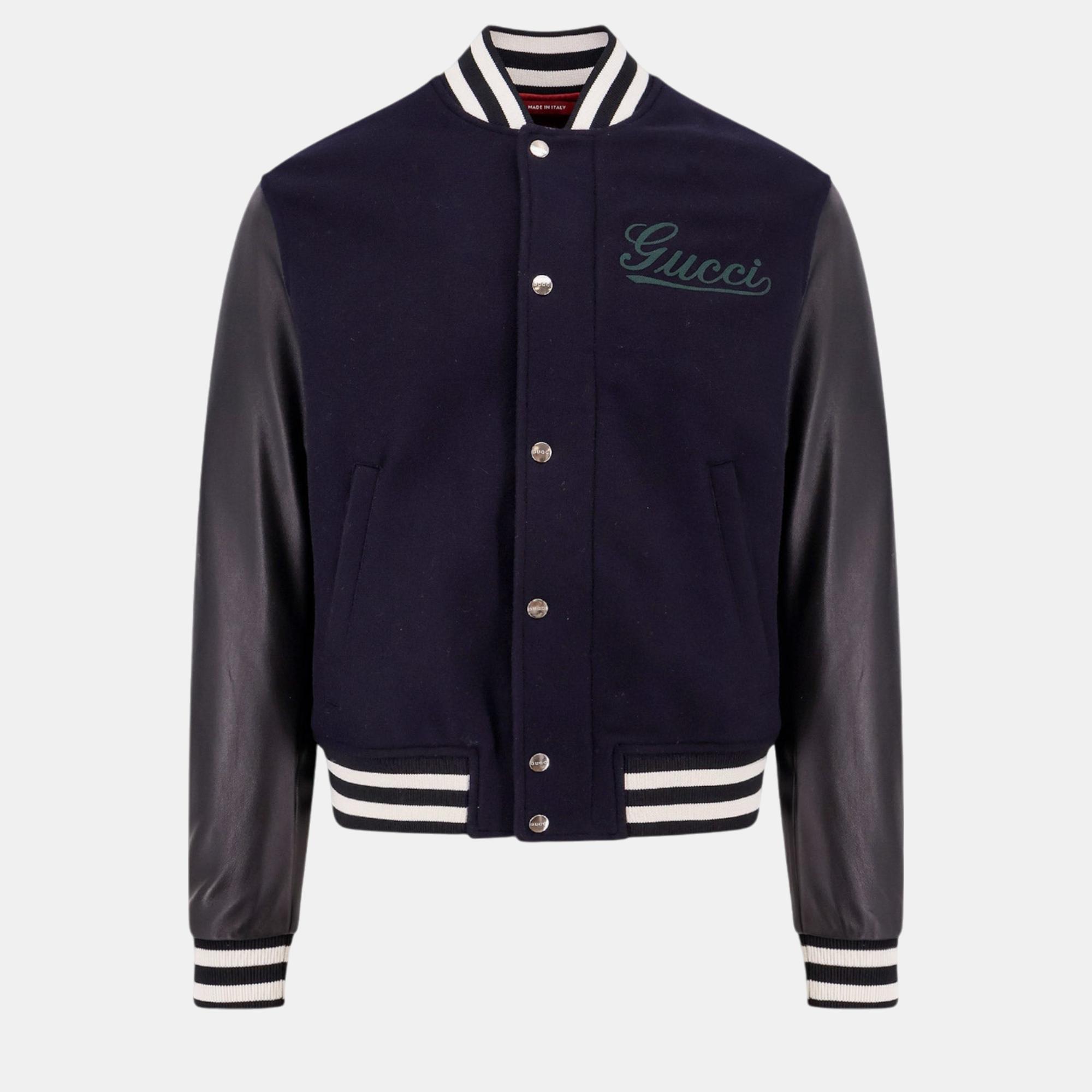 

Gucci Blue Wool bomber Jacket