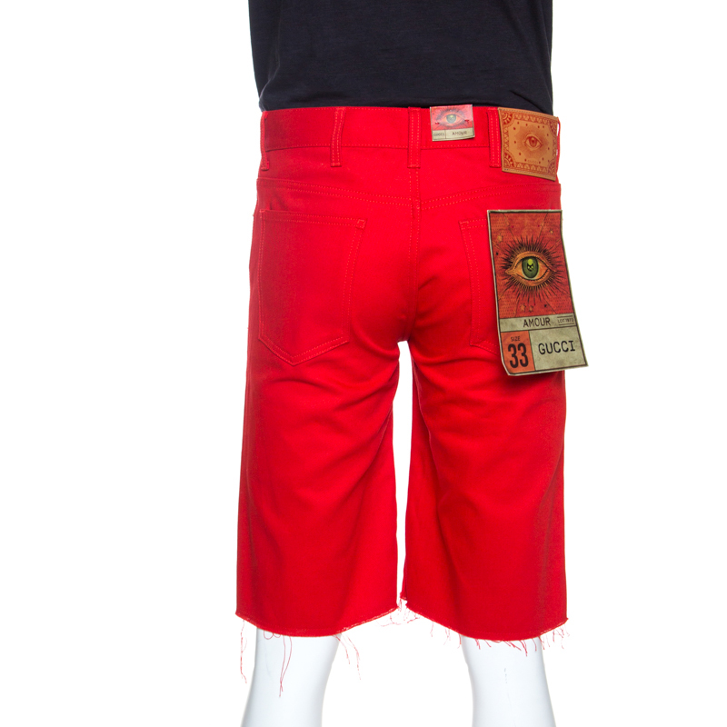 red gucci shorts