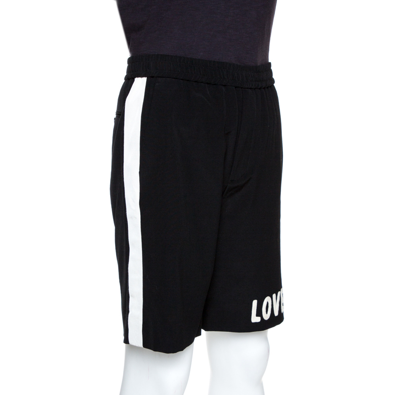 

Gucci Black Loved Embroidered Wool Shorts