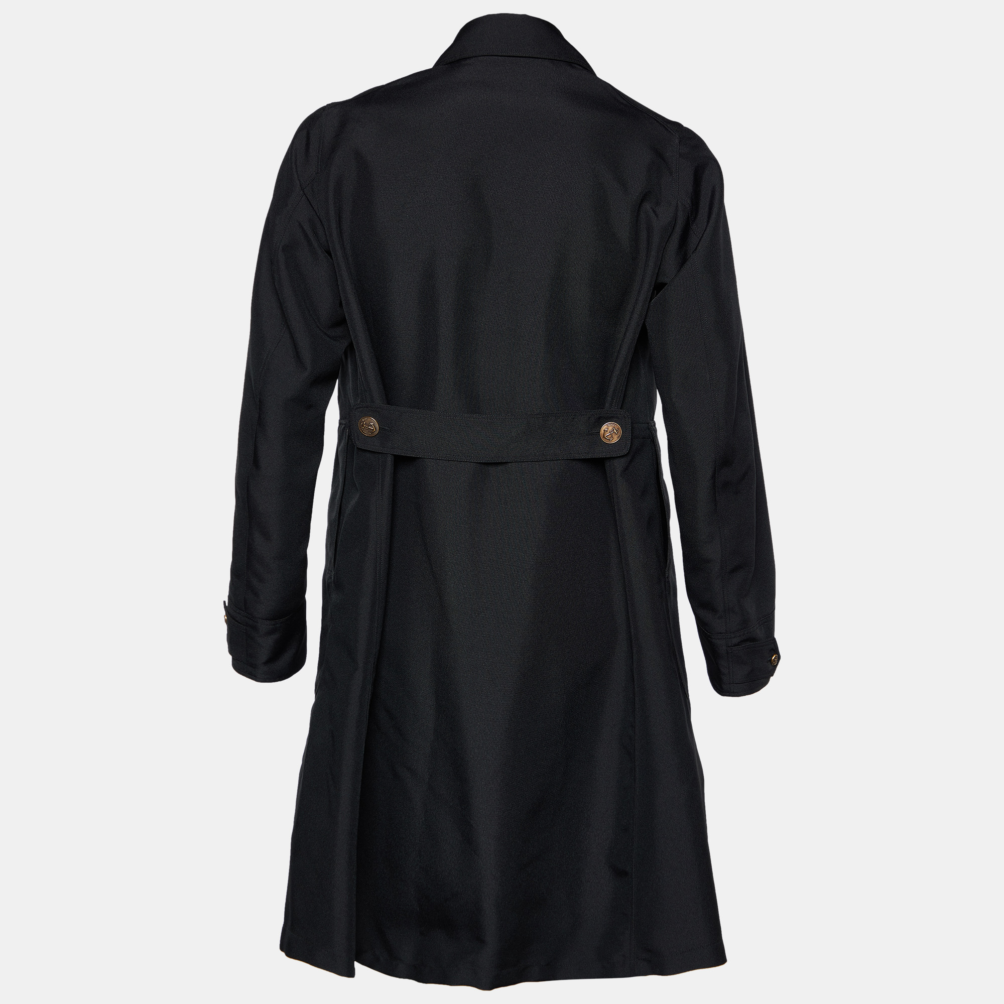 

Gucci Black Canvas Double Breasted Trench Coat