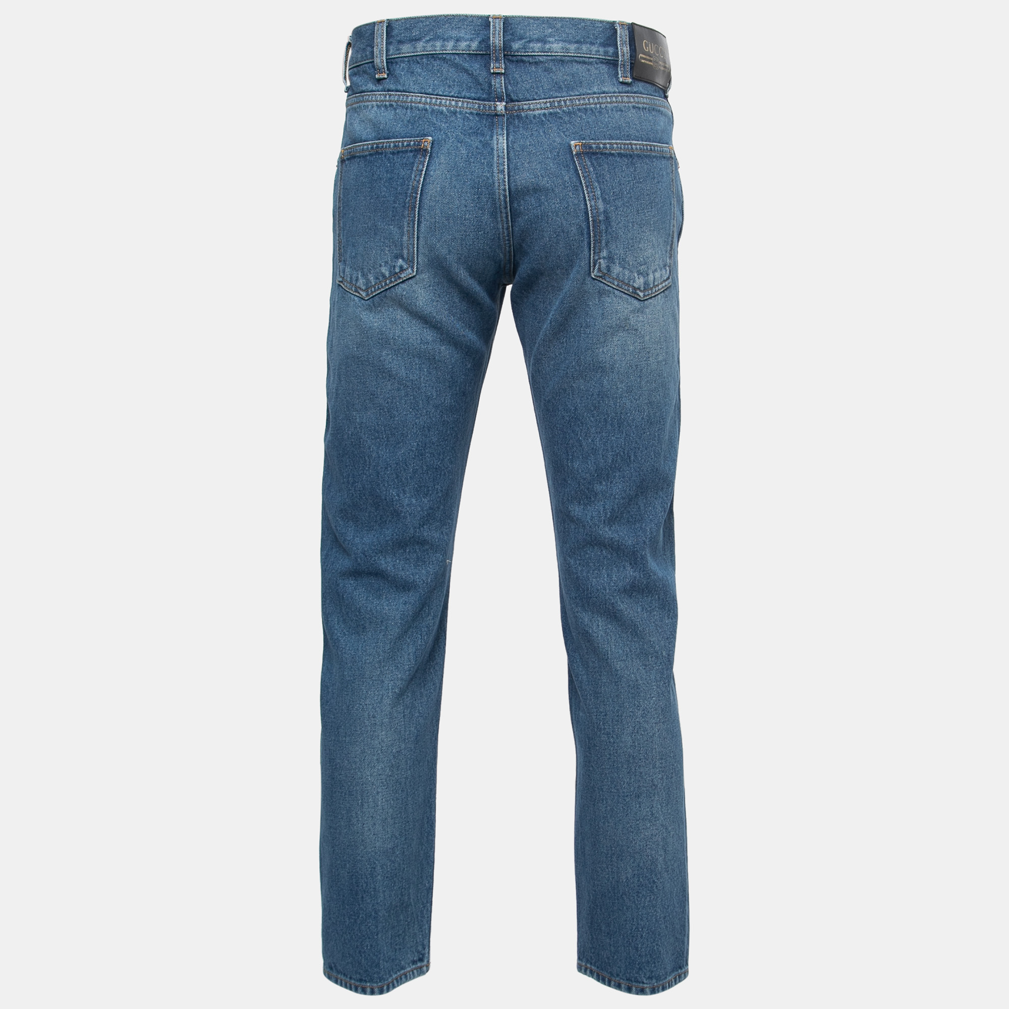 

Gucci Blue Light Wash Tapered Jeans  / Waist 35