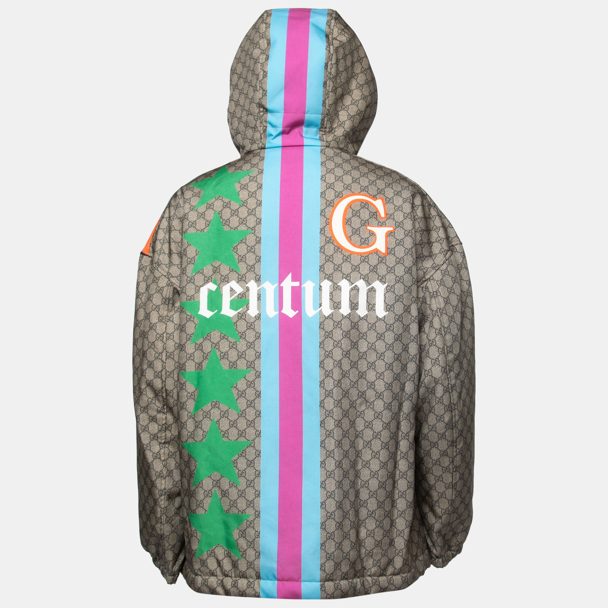 

Gucci Beige GG Canvas Centrum Hooded Jacket