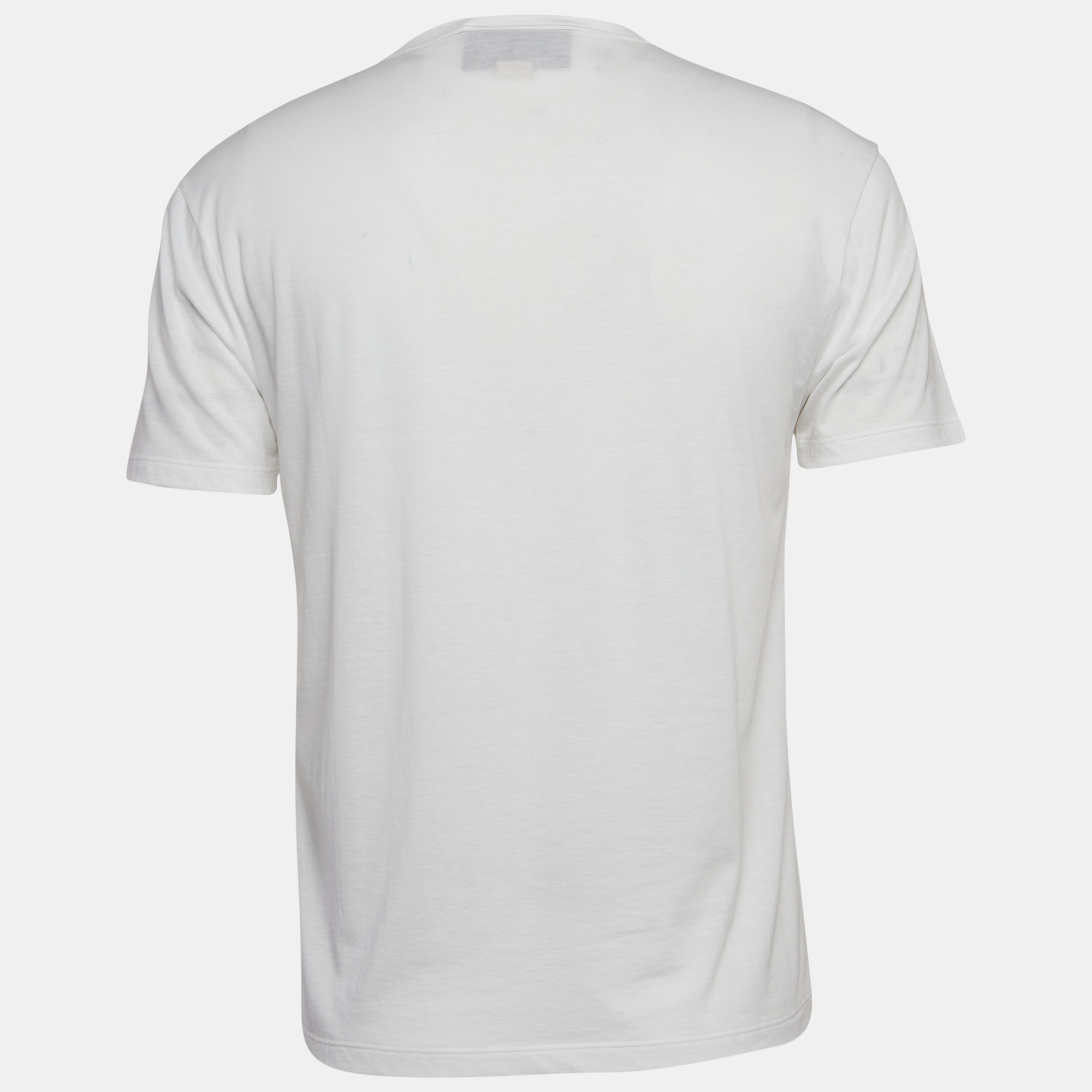 

Gucci White Logo Printed Cotton T-Shirt