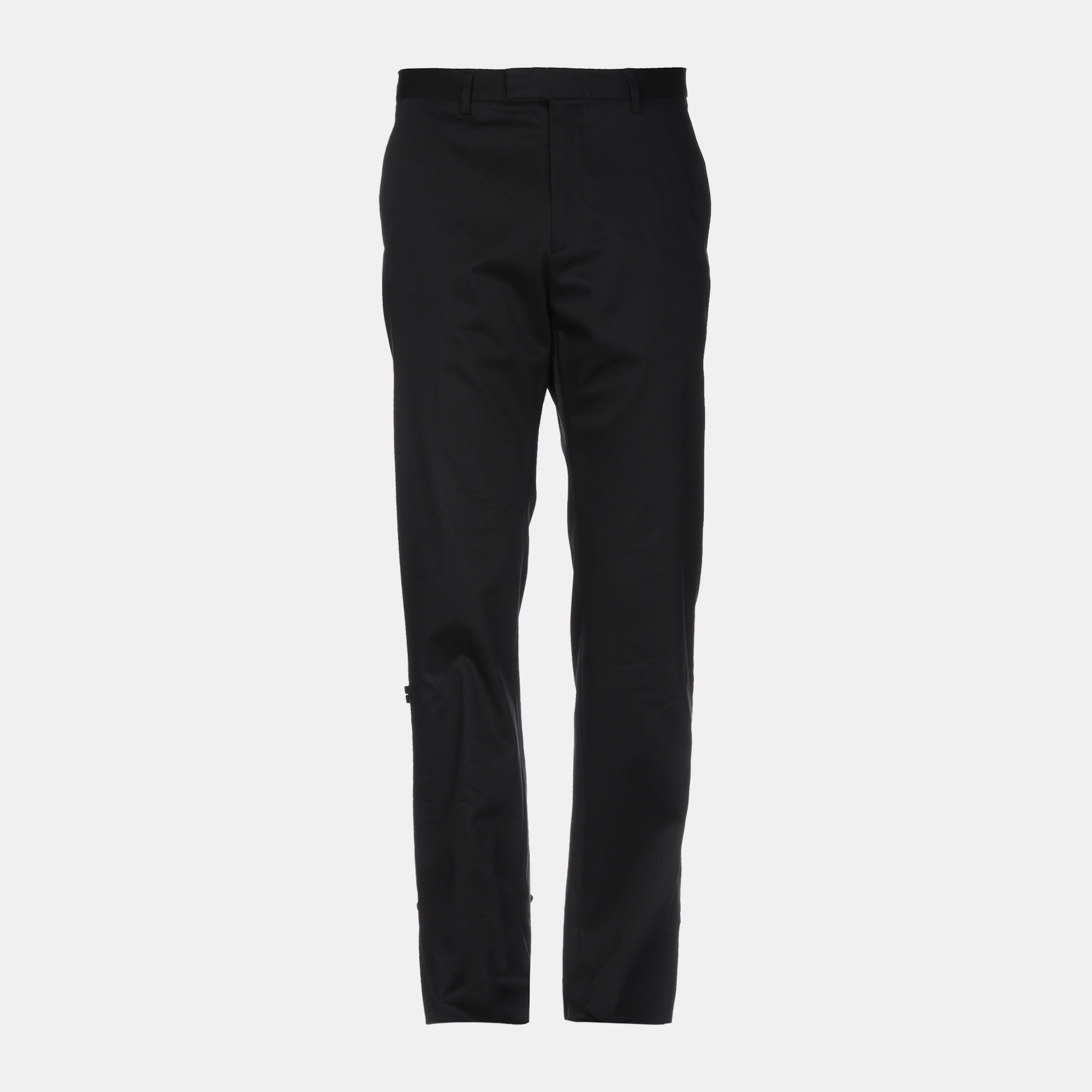 Pre-owned Gucci Cotton Trousers 48 In Black