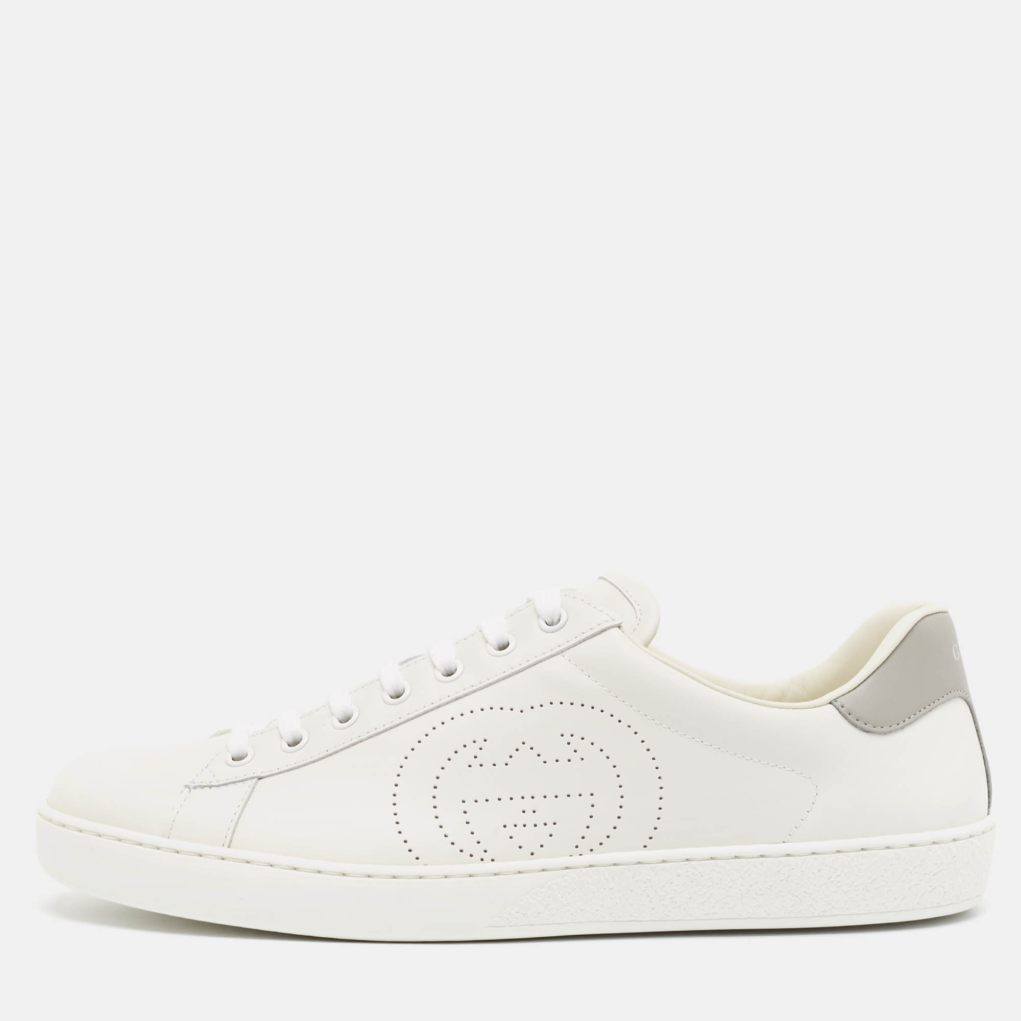 

Gucci White Leather Ace Low Top Sneakers 44.5