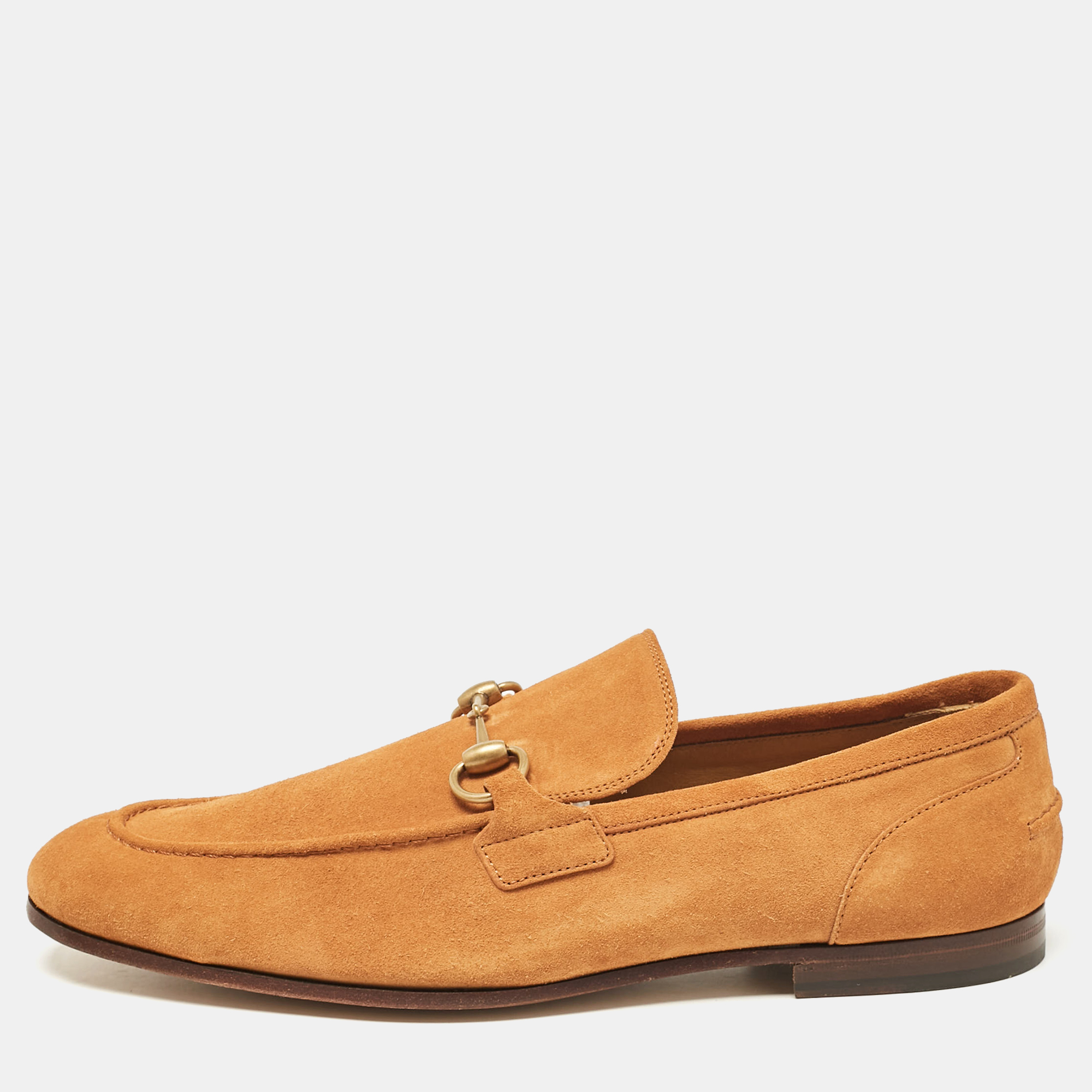 

Gucci Orange Suede Jordaan Loafers Size 44