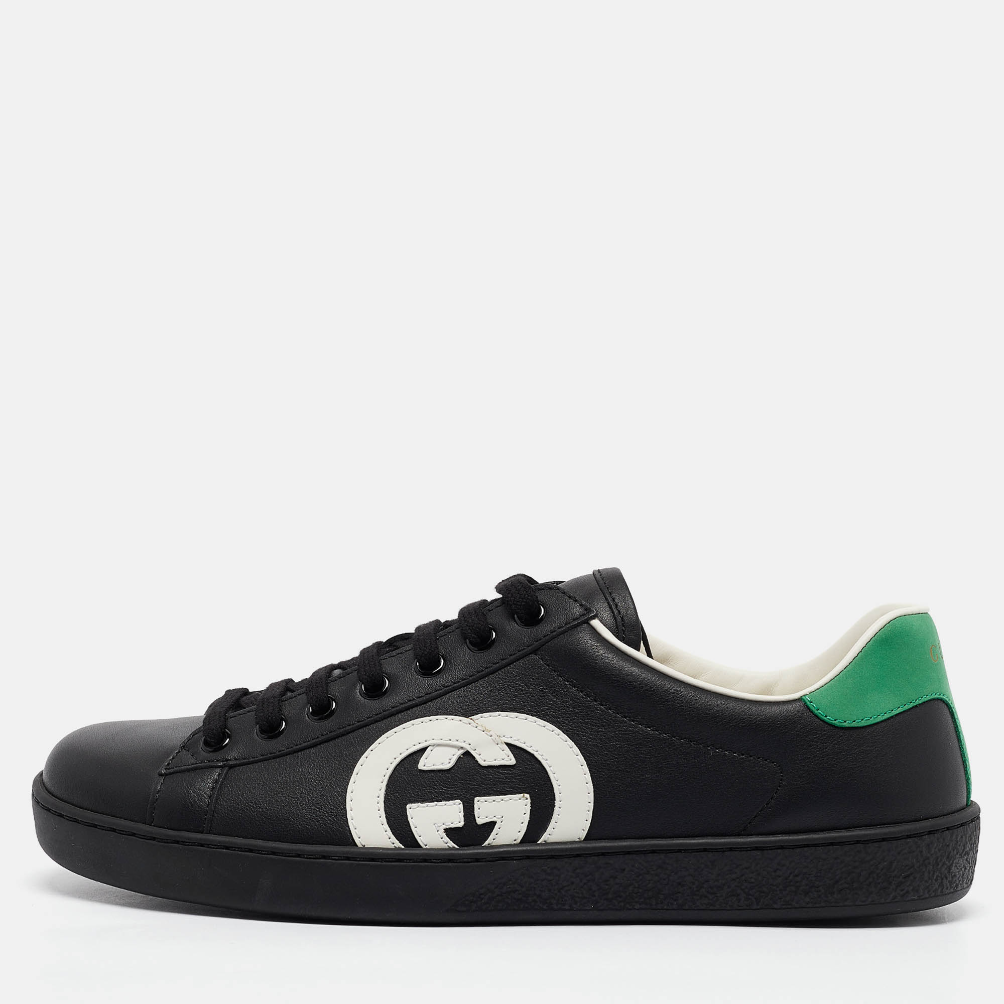 

Gucci Tricolor Leather Ace Low Top Sneakers Size 41, Black