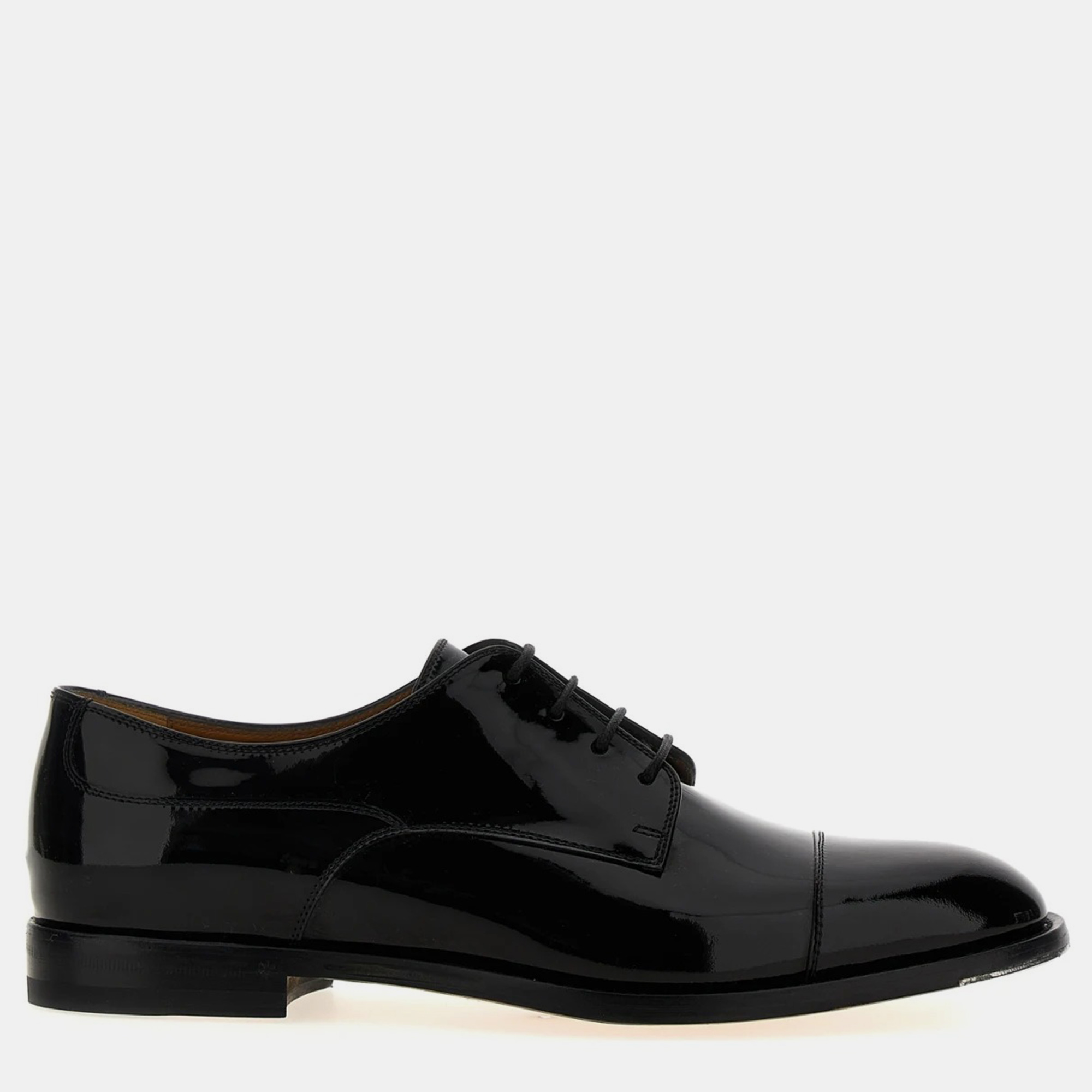 

Gucci Black Patent Leather Lace-up Derby Shoes EU