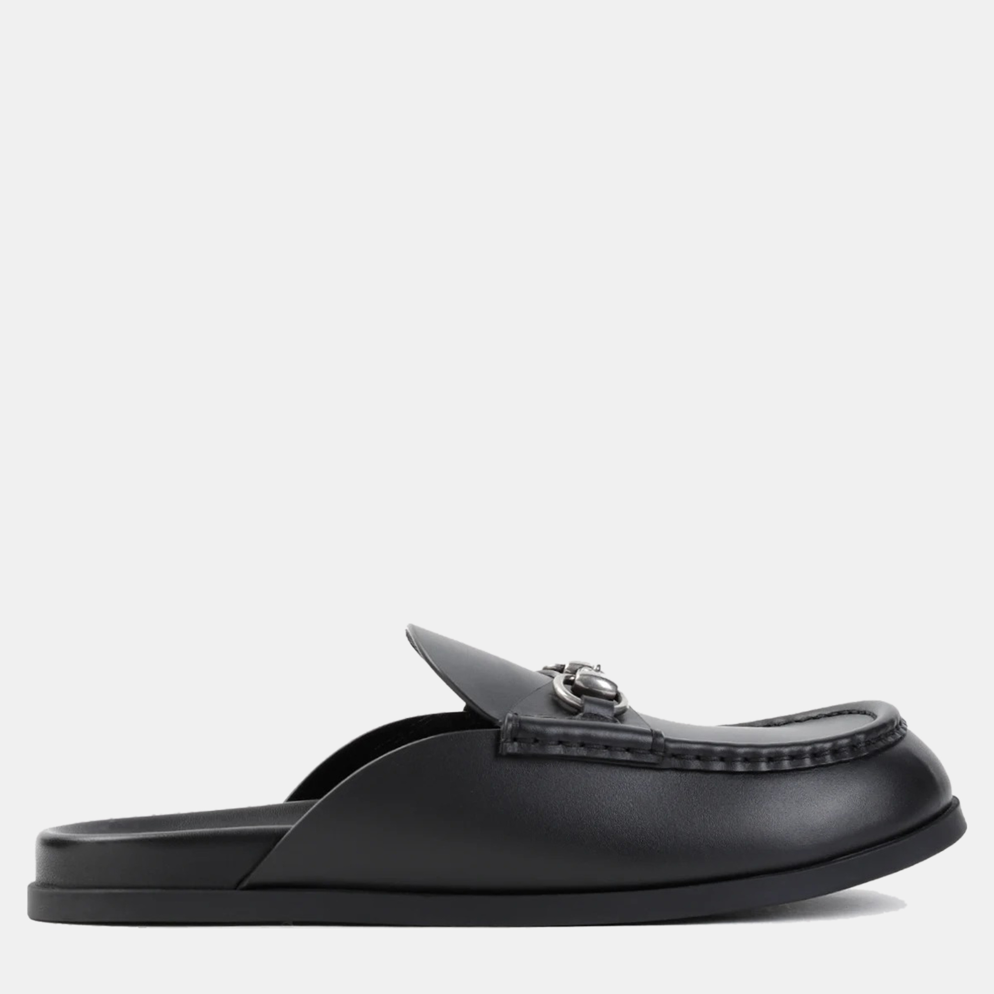 

Gucci Blue Leather Rhein Mules EU