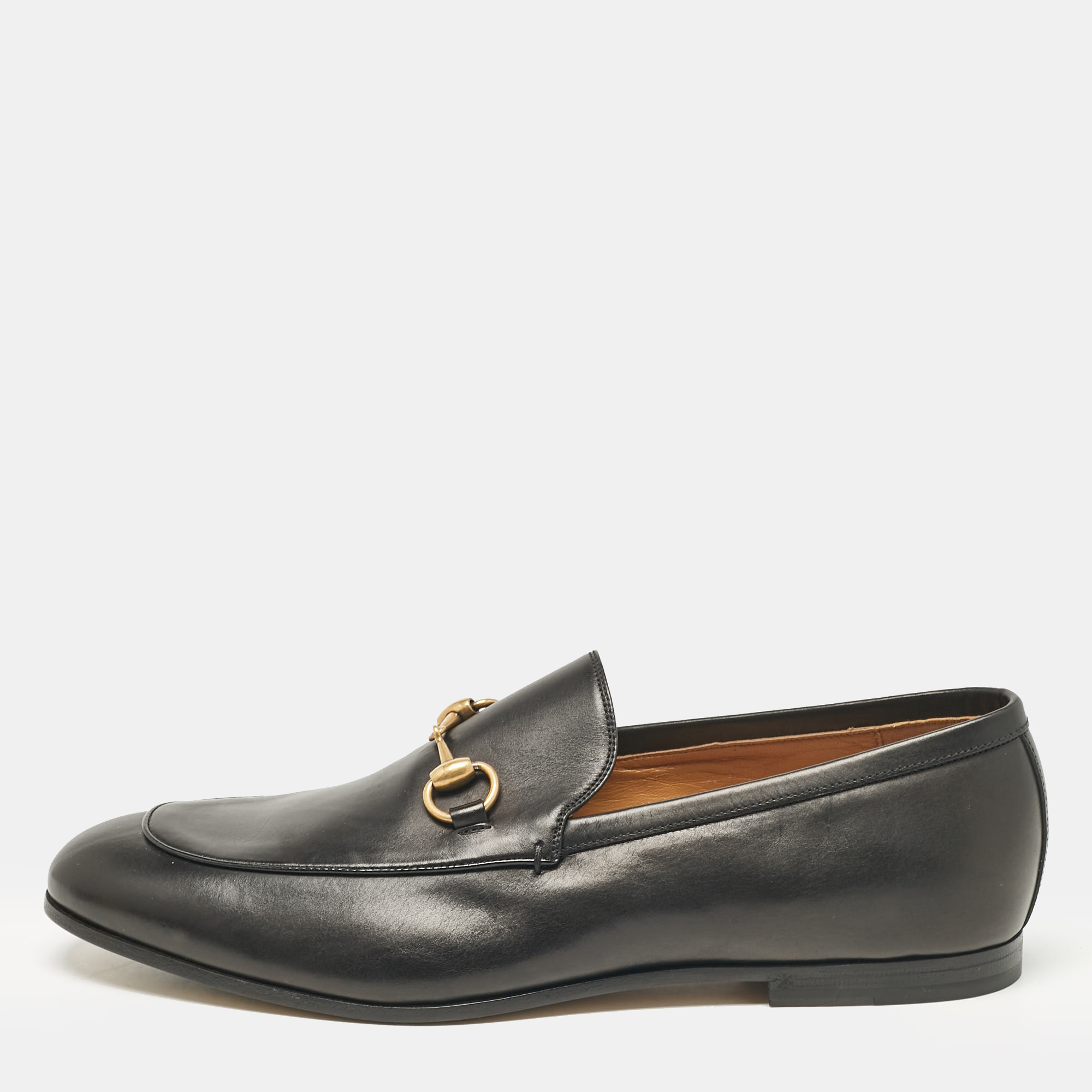 

Gucci Black Leather Jordaan Loafers Size 43