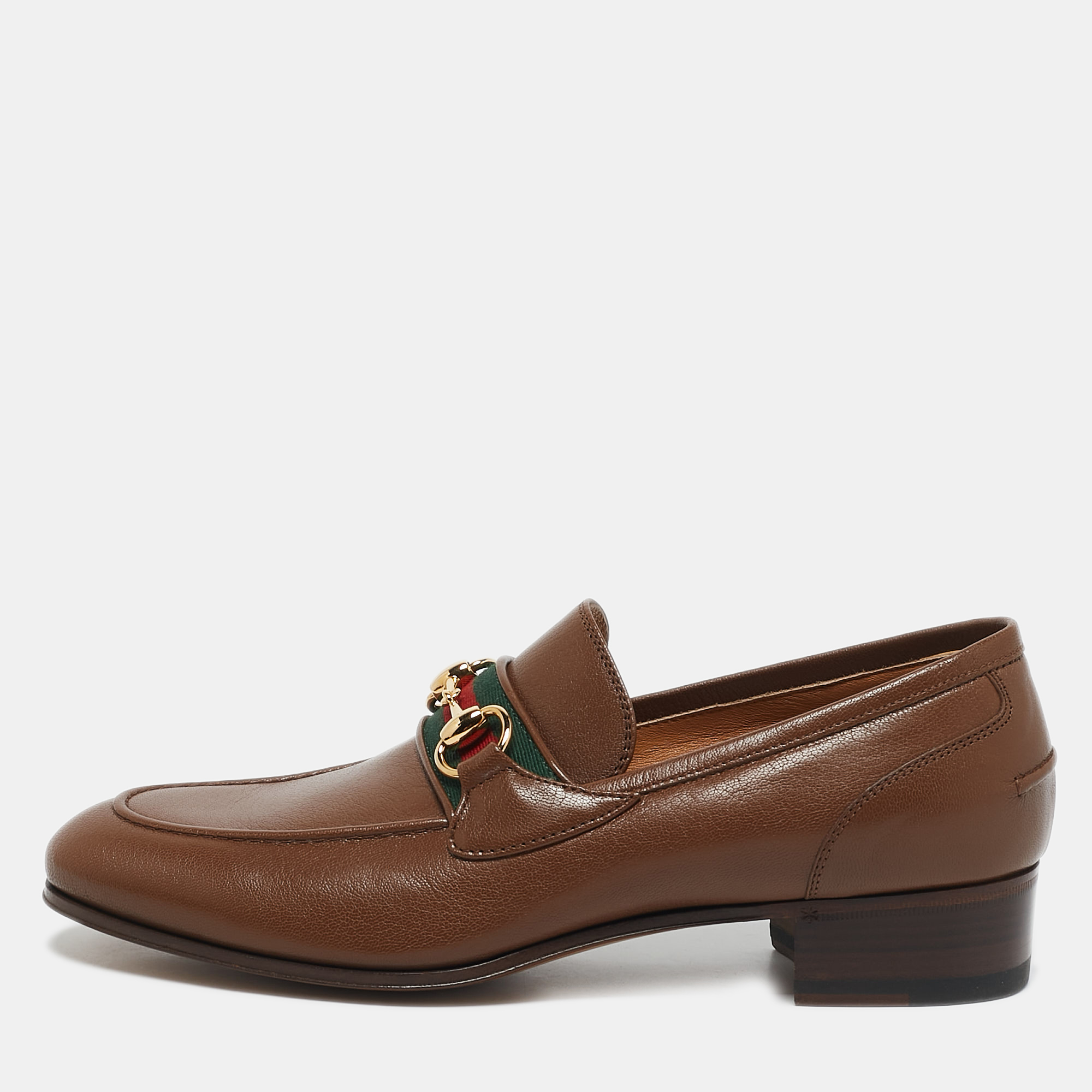 

Gucci Brown Leather Brixton Loafers Size 40