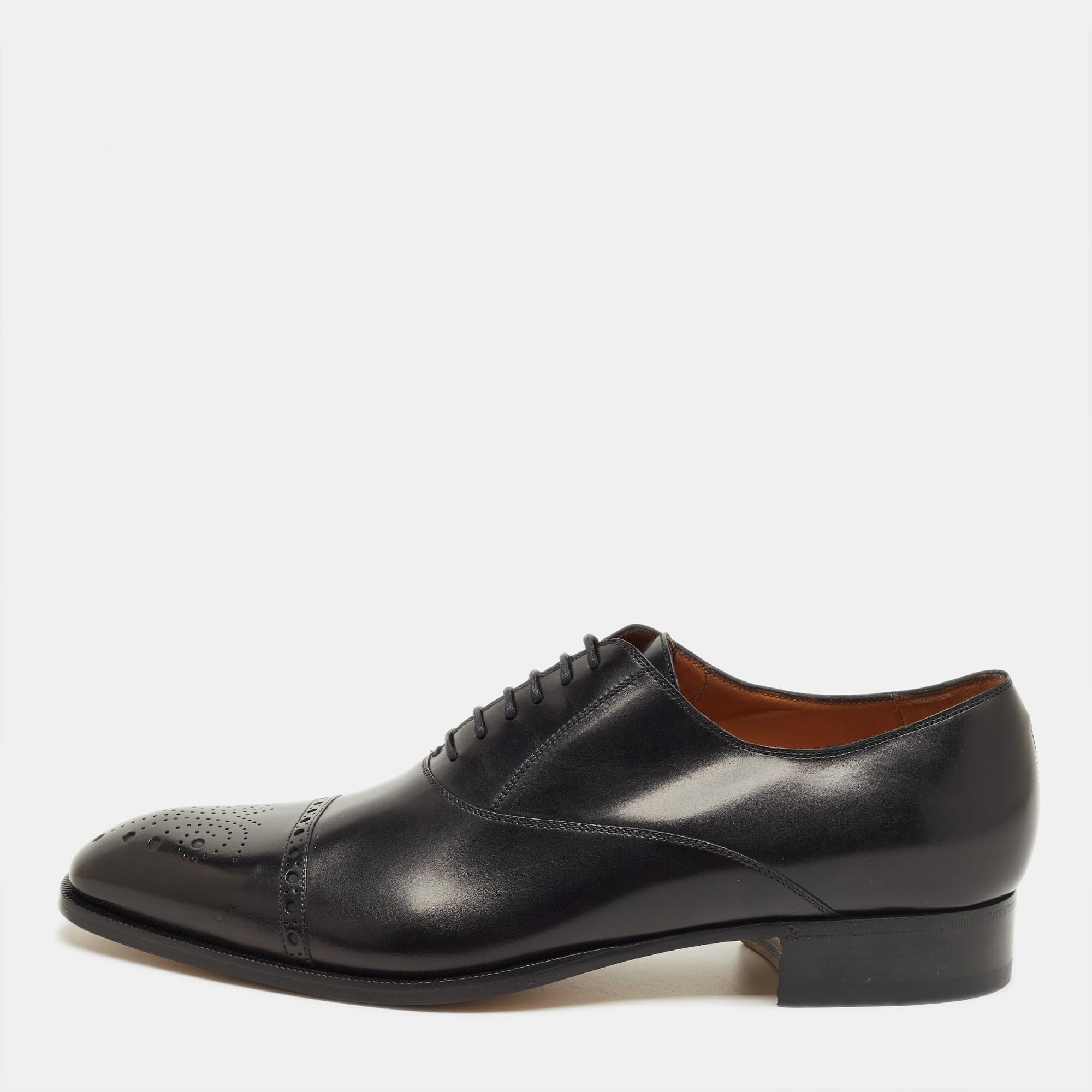 

Gucci Black Leather Brogue Oxfords Size 43.5